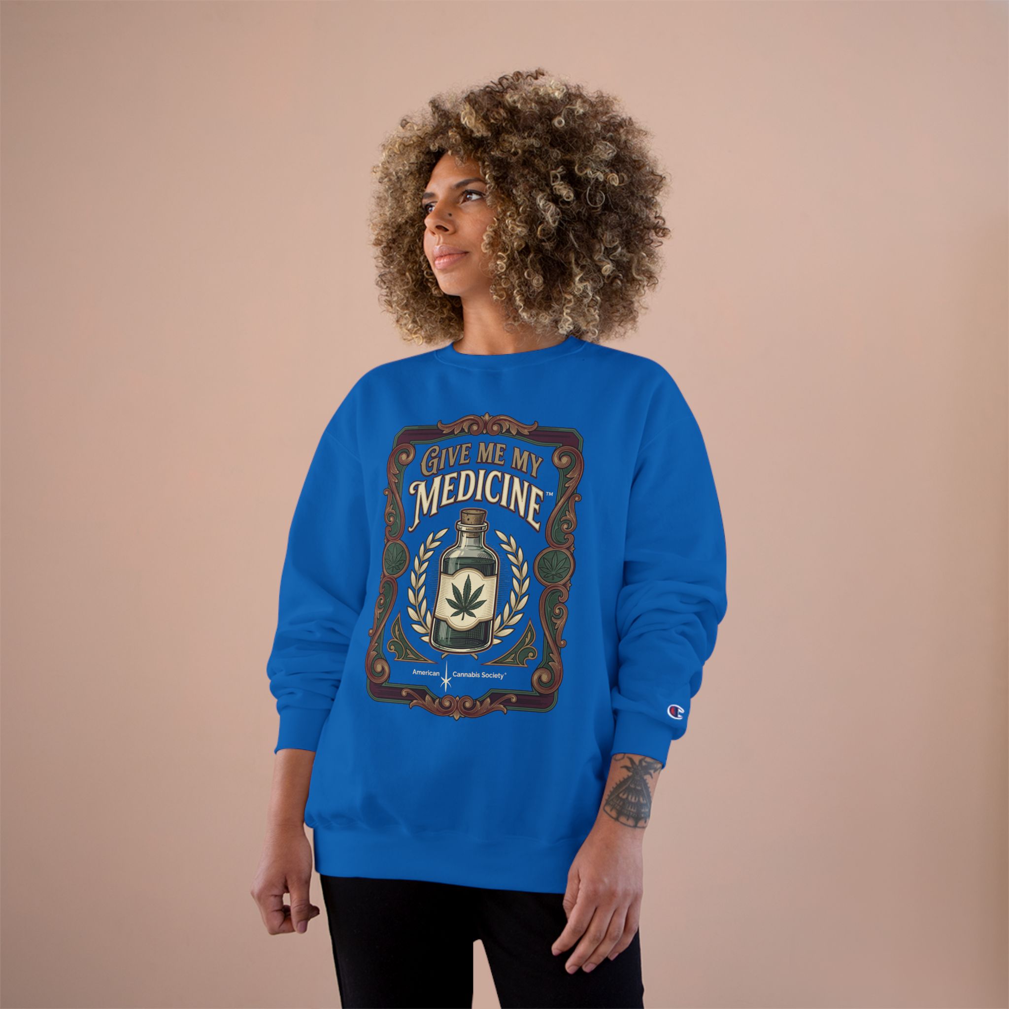 Give Me My Medicine™ Heavyweight Crewneck Sweatshirt – Royal Blue, view 4