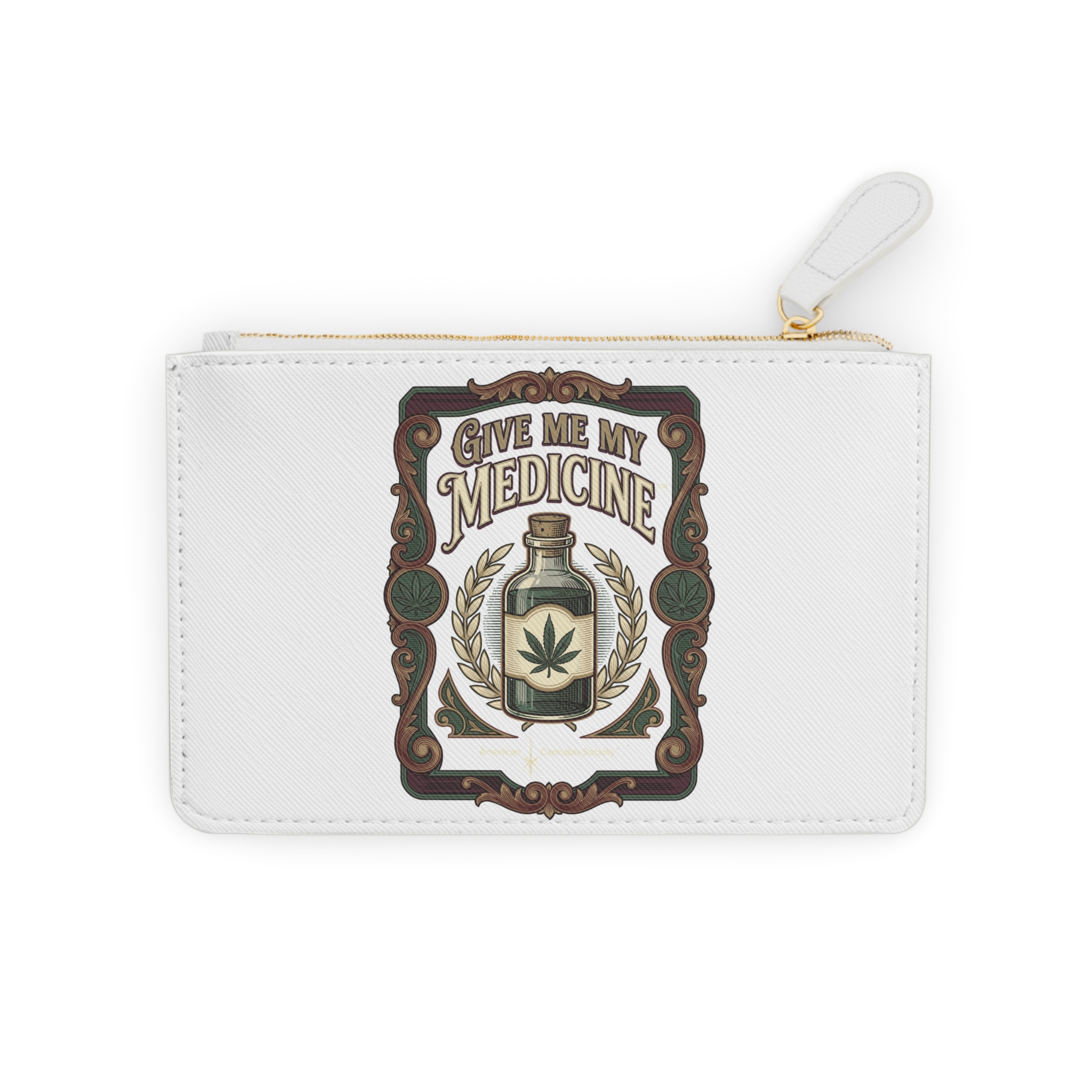Give Me My Medicine™ Mini Clutch Bag – White