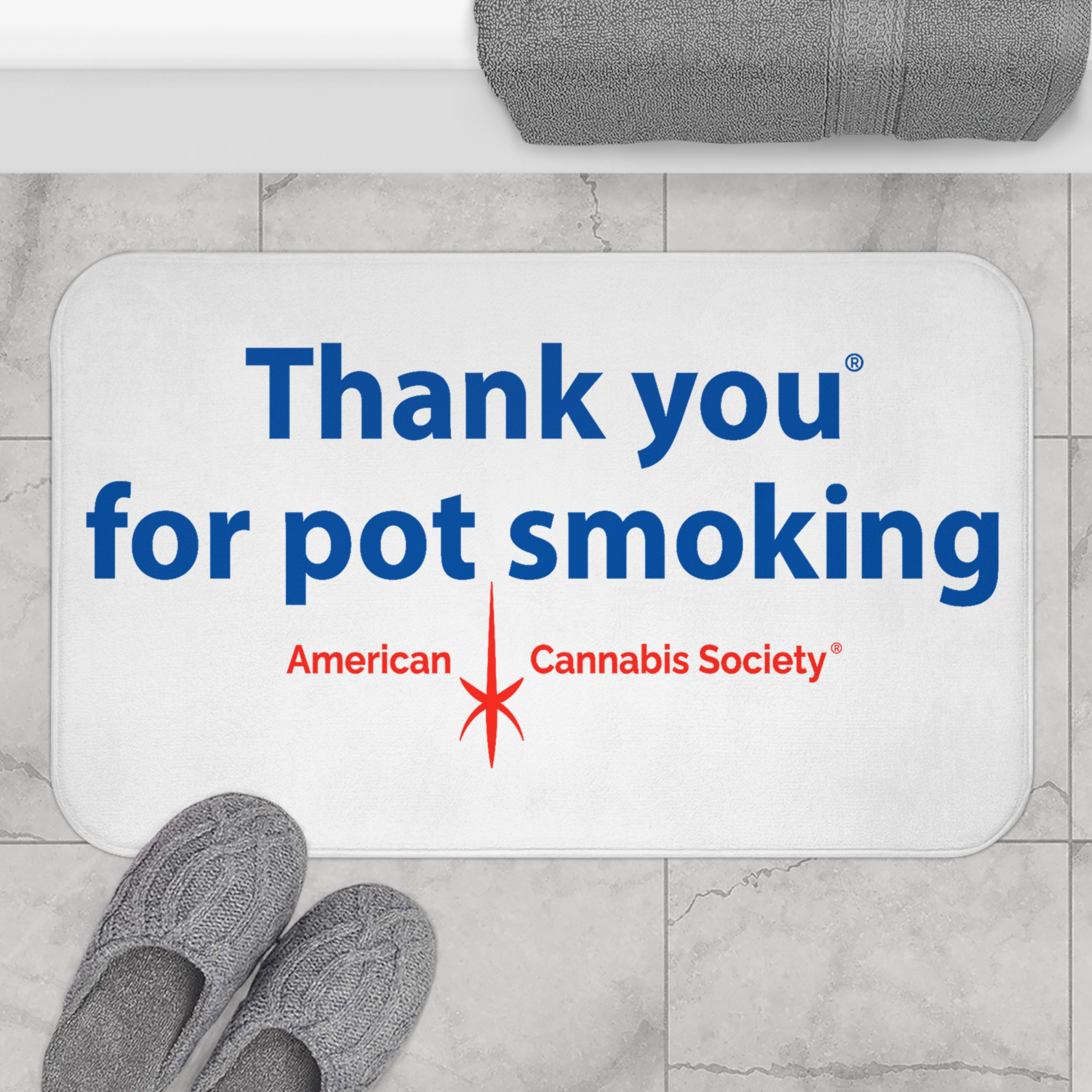 Thank You For Pot Smoking® Bath Mat — American Cannabis Society® Memory Foam Bathroom Mat - Image 4