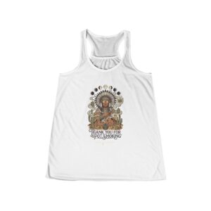Thank You For Pot Smoking® Desert Chief Women's Flowy Racerback Tank – White