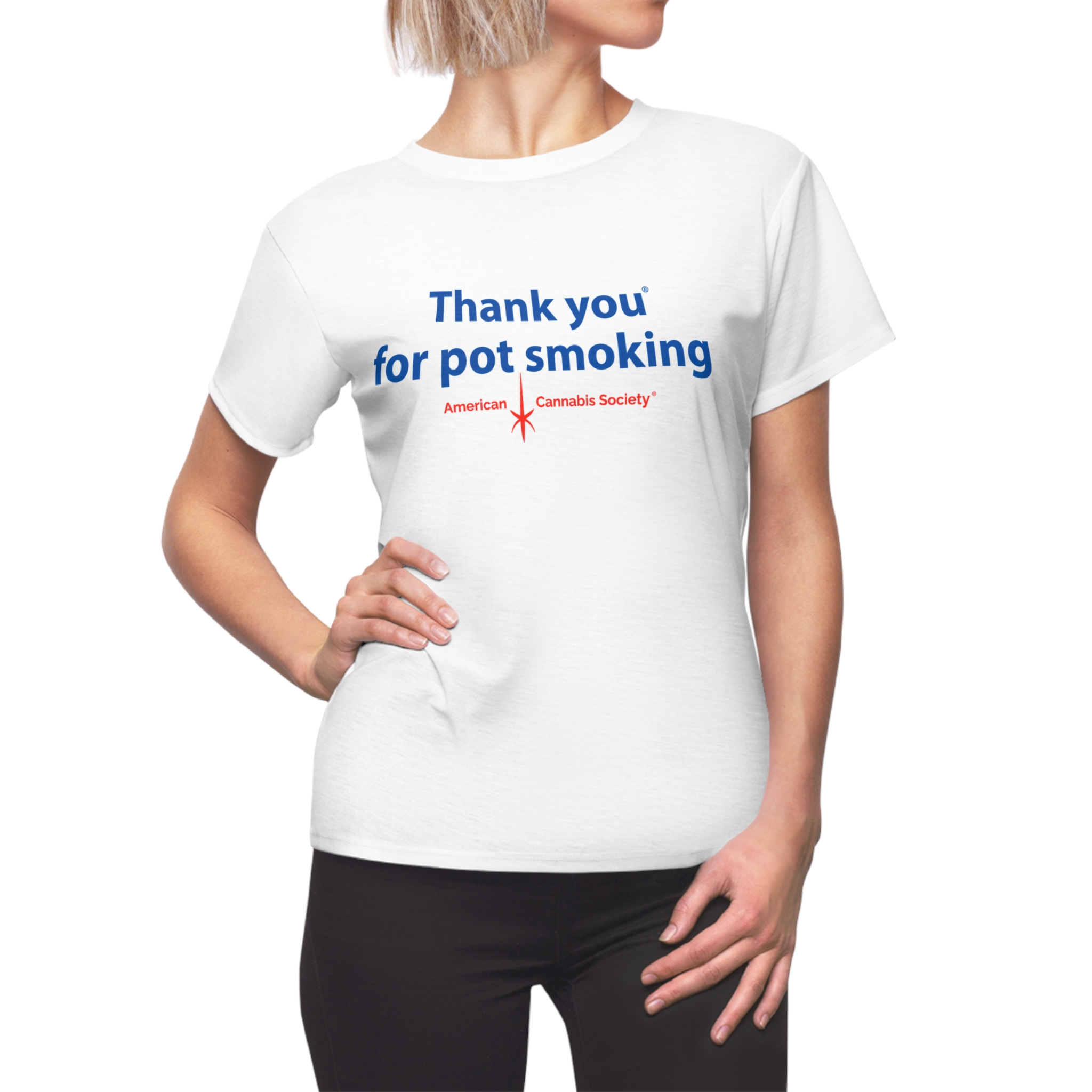 Thank You For Pot Smoking® Women’s Cut & Sew Tee — American Cannabis Society® T-Shirt - Image 4
