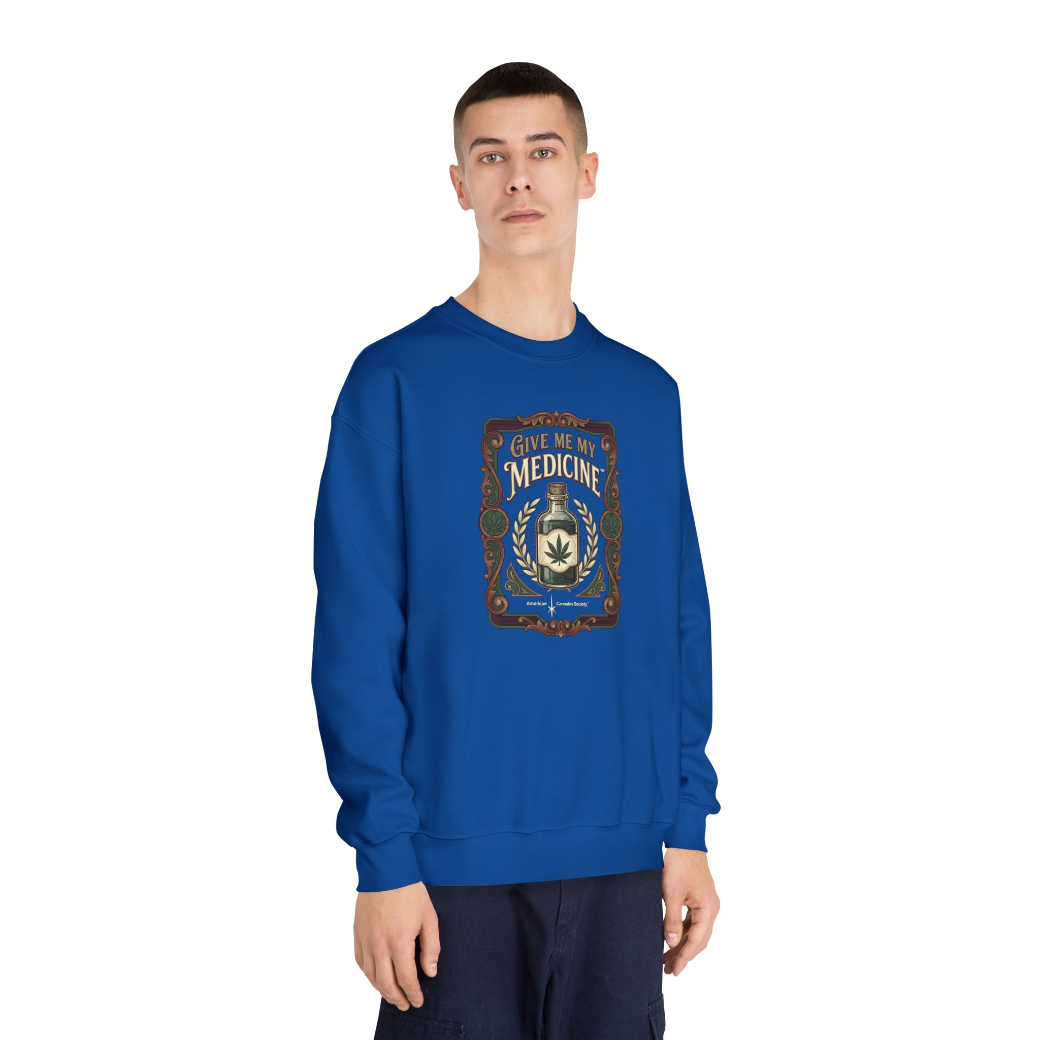 Give Me My Medicine™ Unisex Classic Crewneck Sweatshirt – Royal – view 4