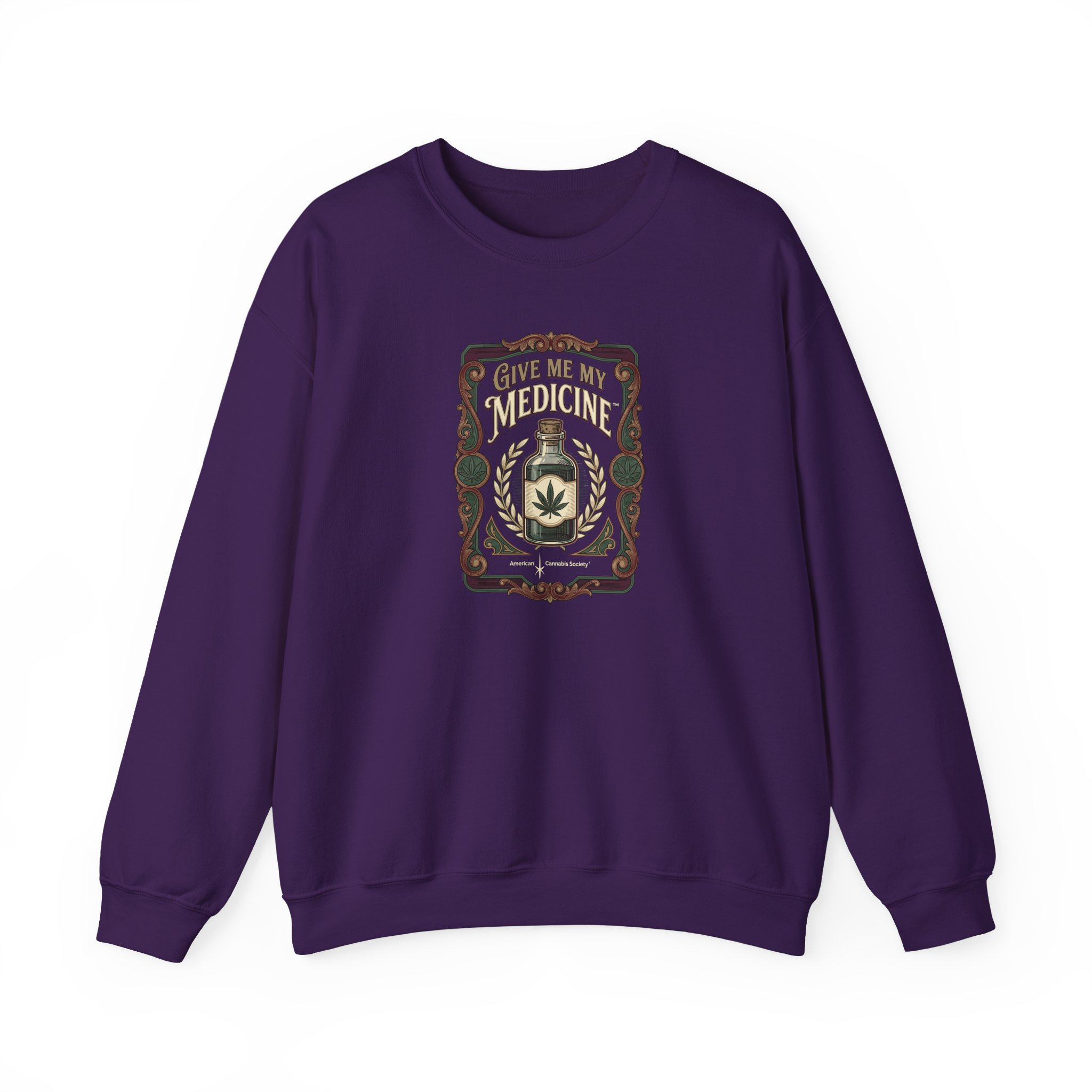 Give Me My Medicine™ Unisex Heavyweight Blend Crewneck – Purple