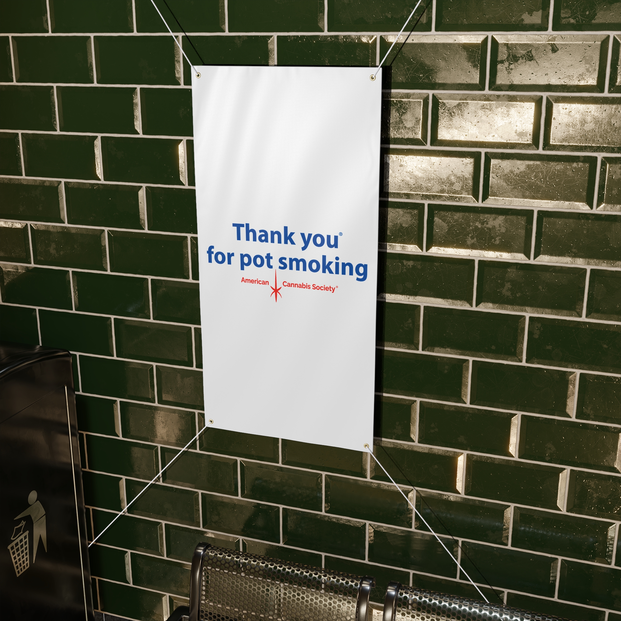 Thank You For Pot Smoking® Matte Banner – view 3