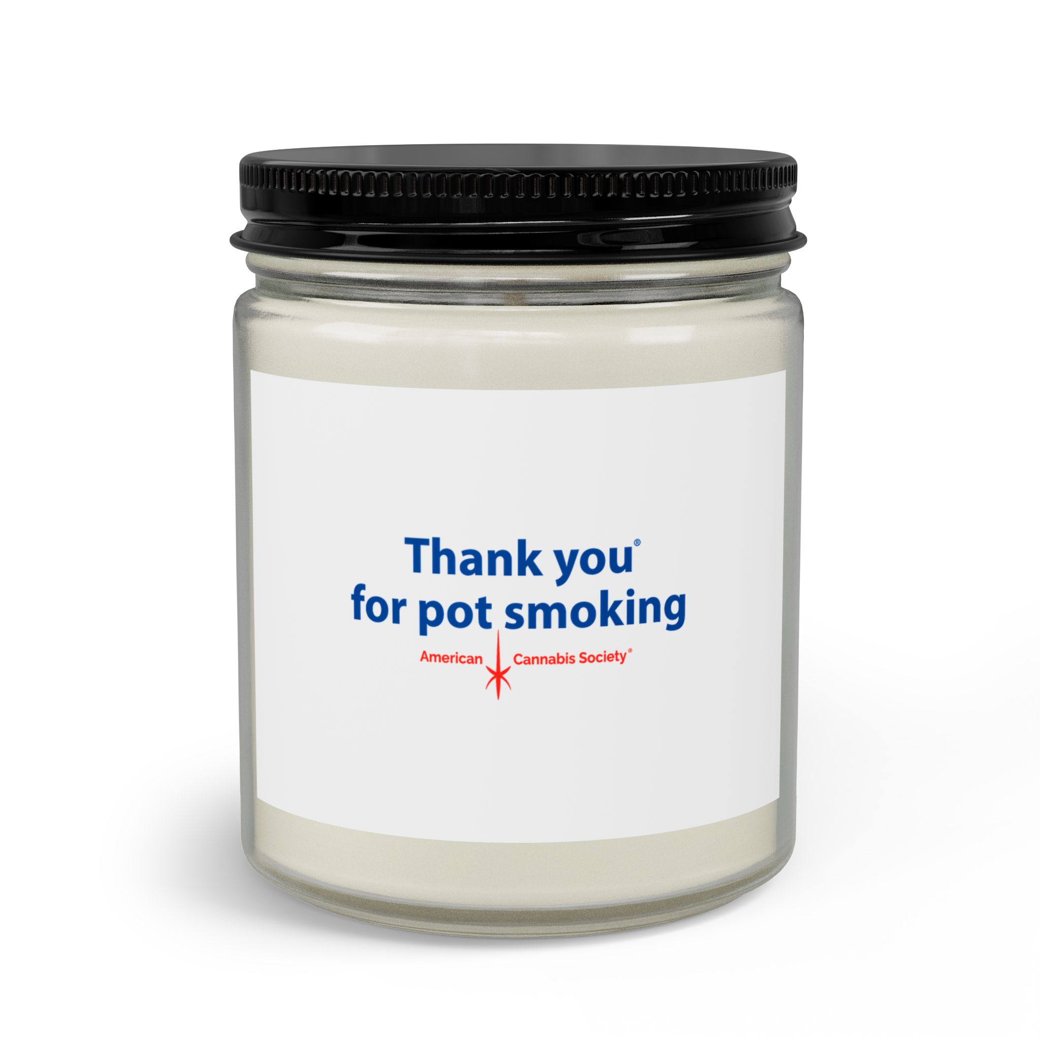 Thank You For Pot Smoking® Candle Gift Set with Wick Trimmer – 9oz / Clear