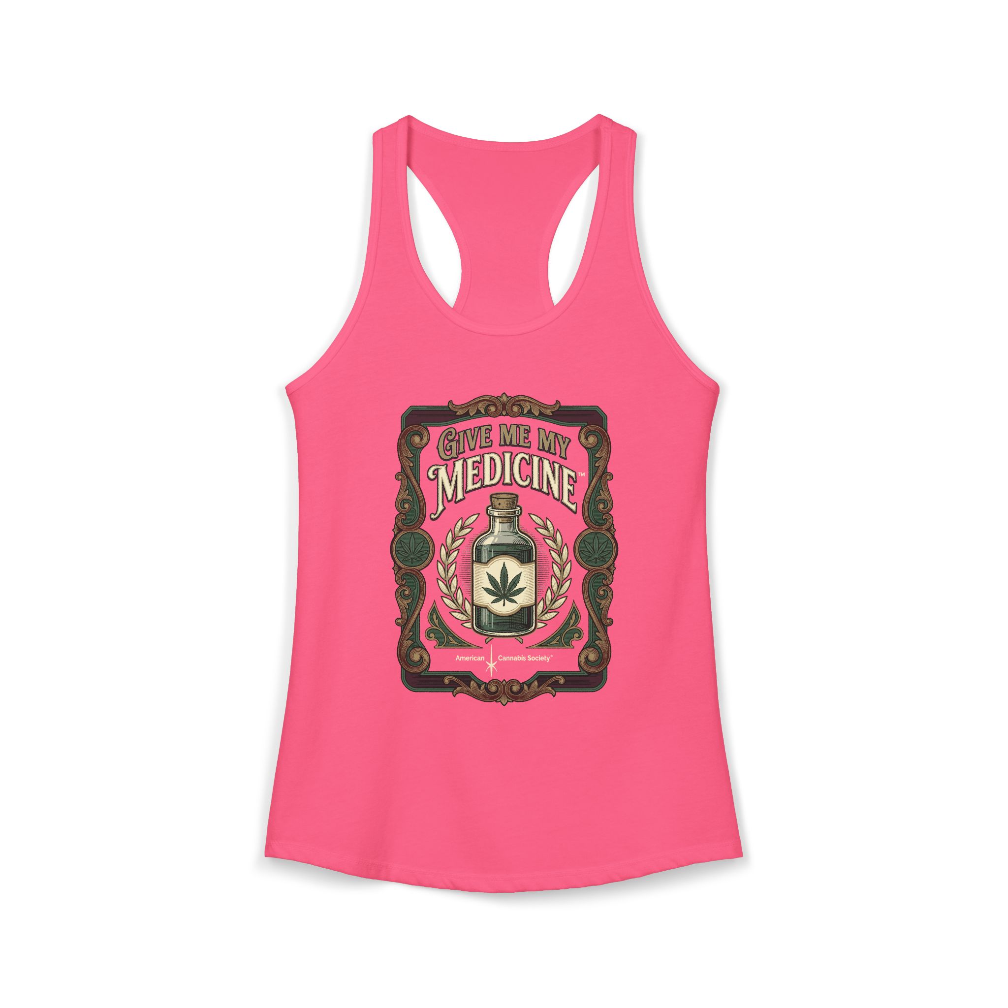 Give Me My Medicine™ Women's Racerback Tank – Solid Hot Pink