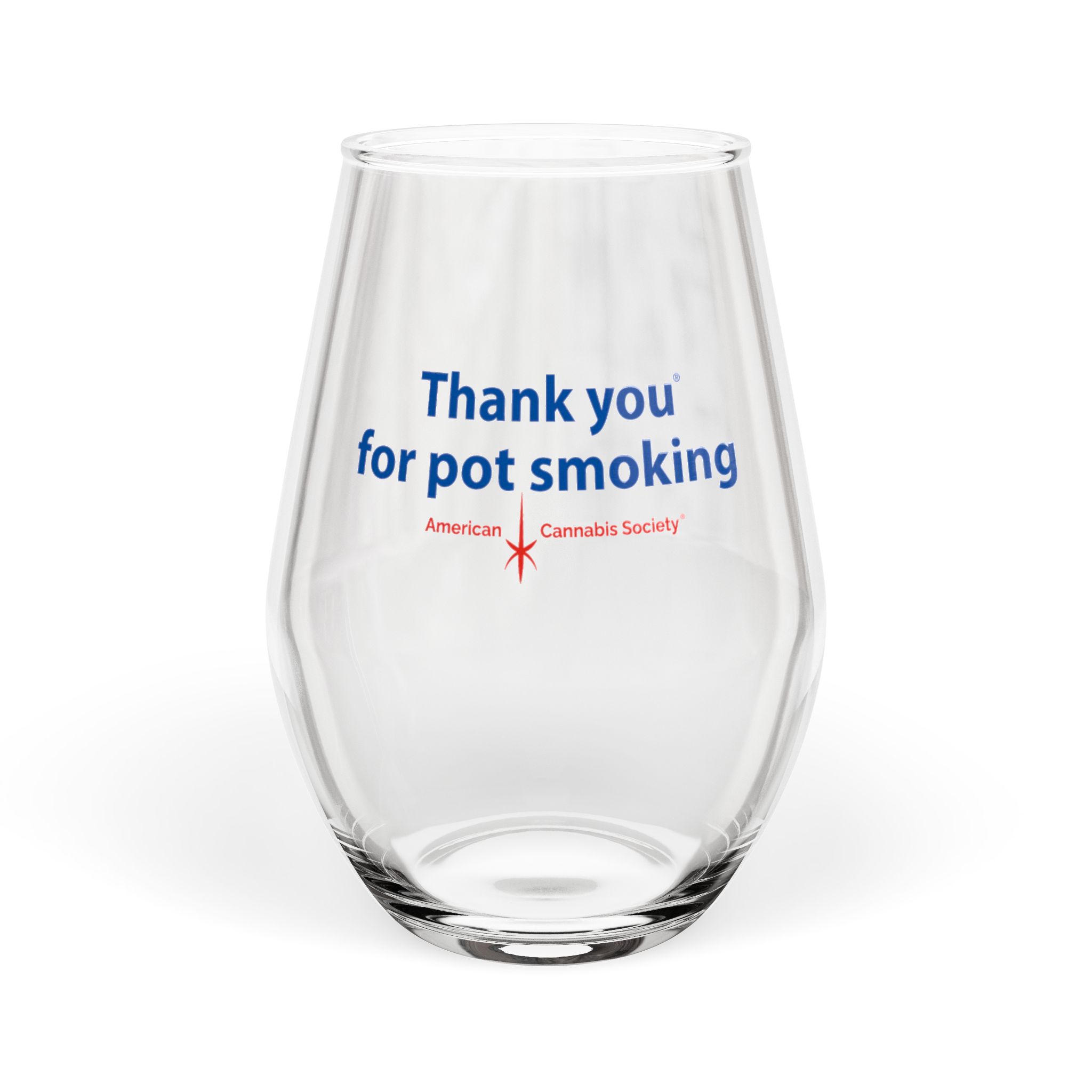 Thank You For Pot Smoking® Stemless Wine Glass – 11.75oz