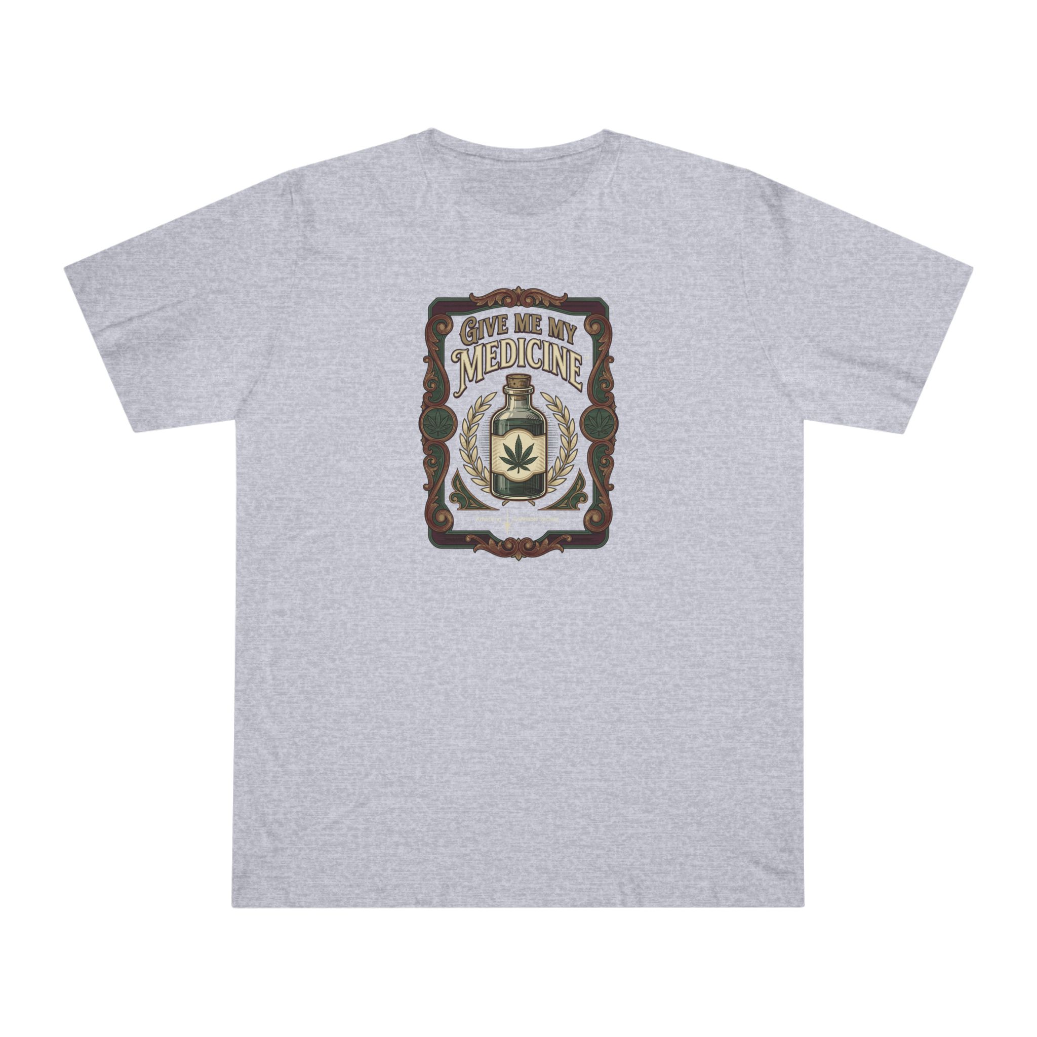 Give Me My Medicine™ Unisex Deluxe Tee – Heather Grey