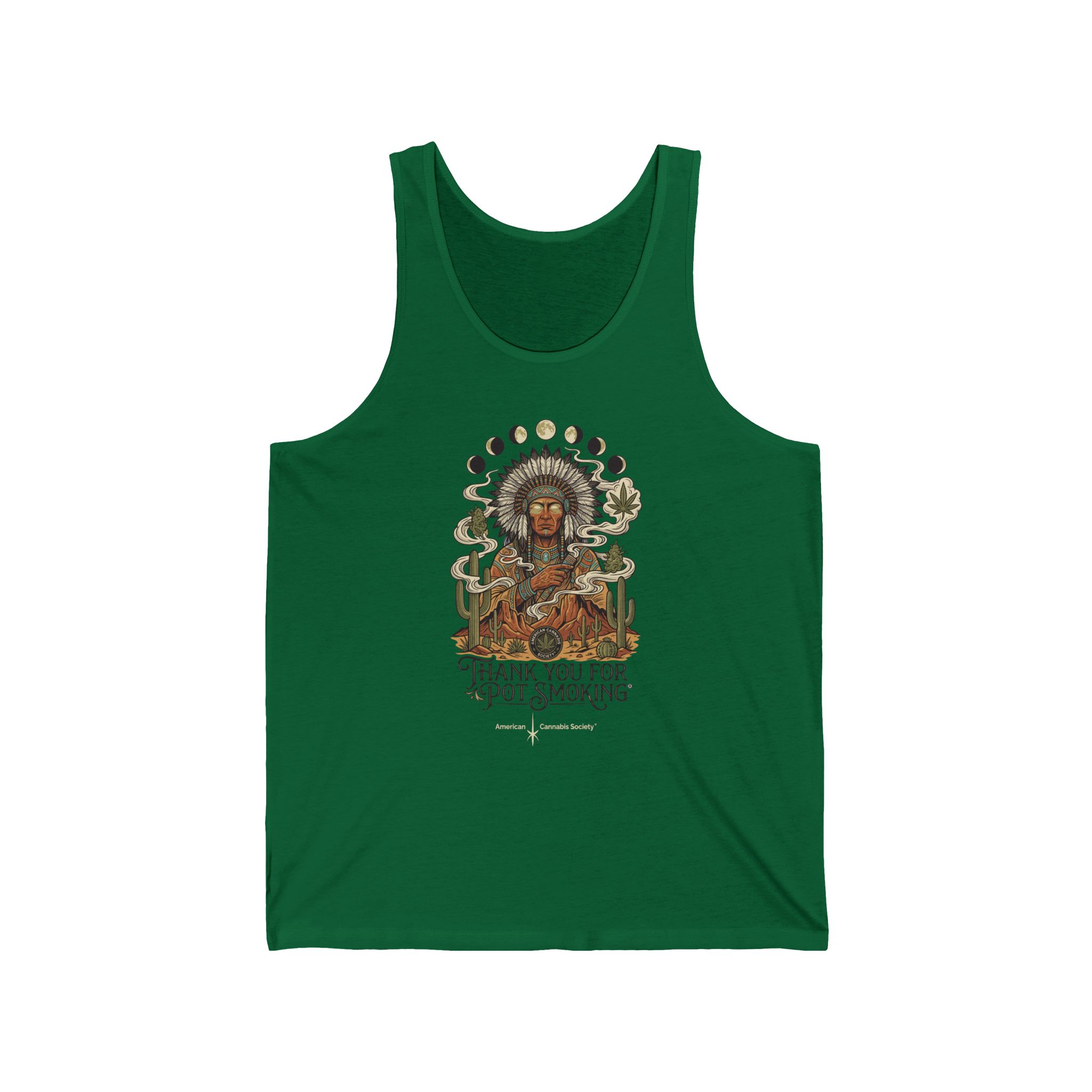Thank You For Pot Smoking® Desert Chief Unisex Jersey Tank – Kelly