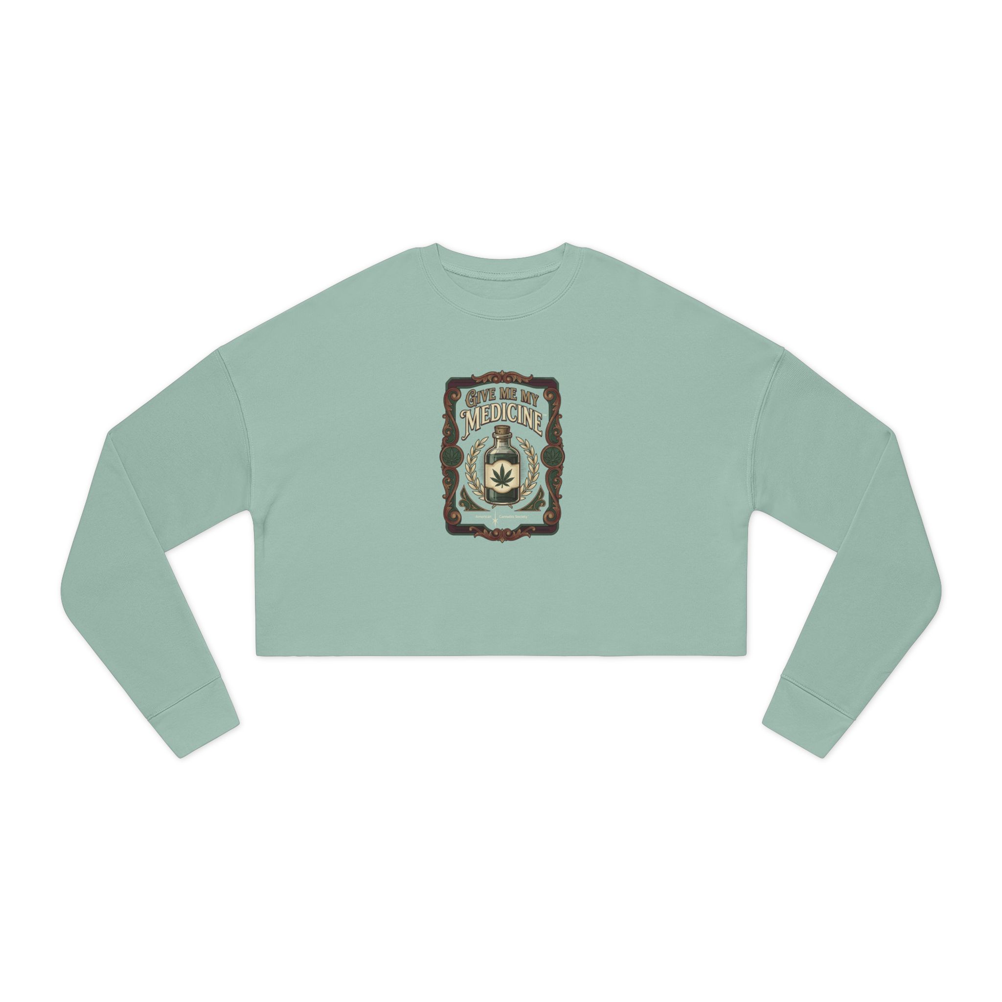 Give Me My Medicine™ Women's Cropped Sweatshirt – Dusty Blue