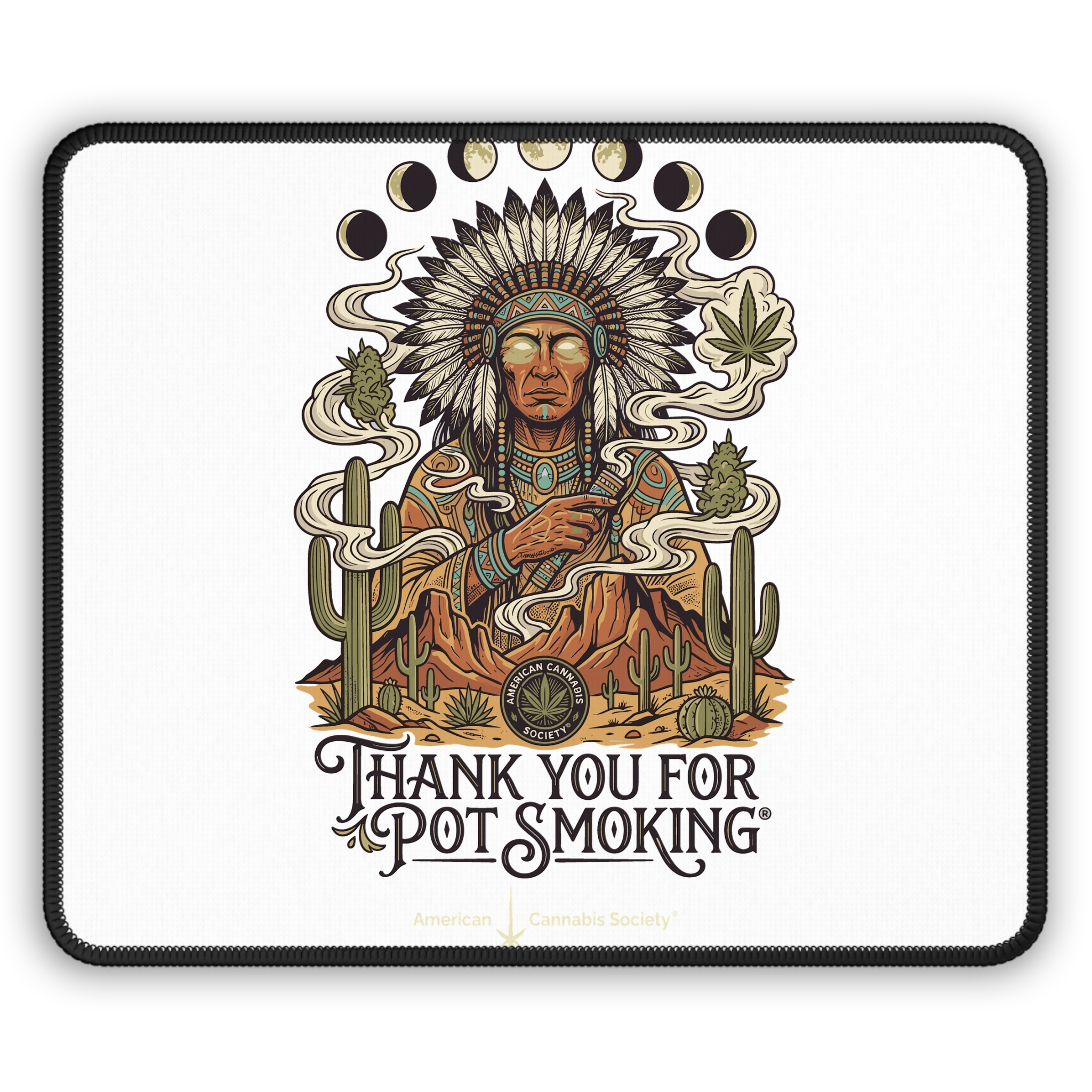 Thank You For Pot Smoking® Desert Chief Gaming Mouse Pad – 9" × 7"