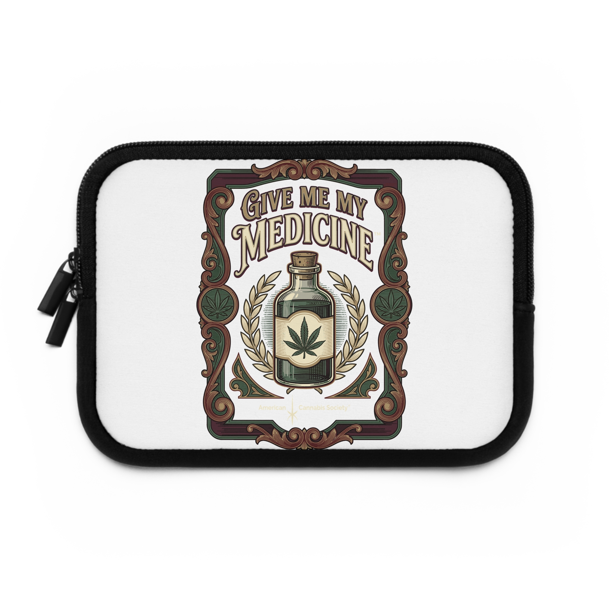 Give Me My Medicine™ Neoprene Laptop Sleeve – Black