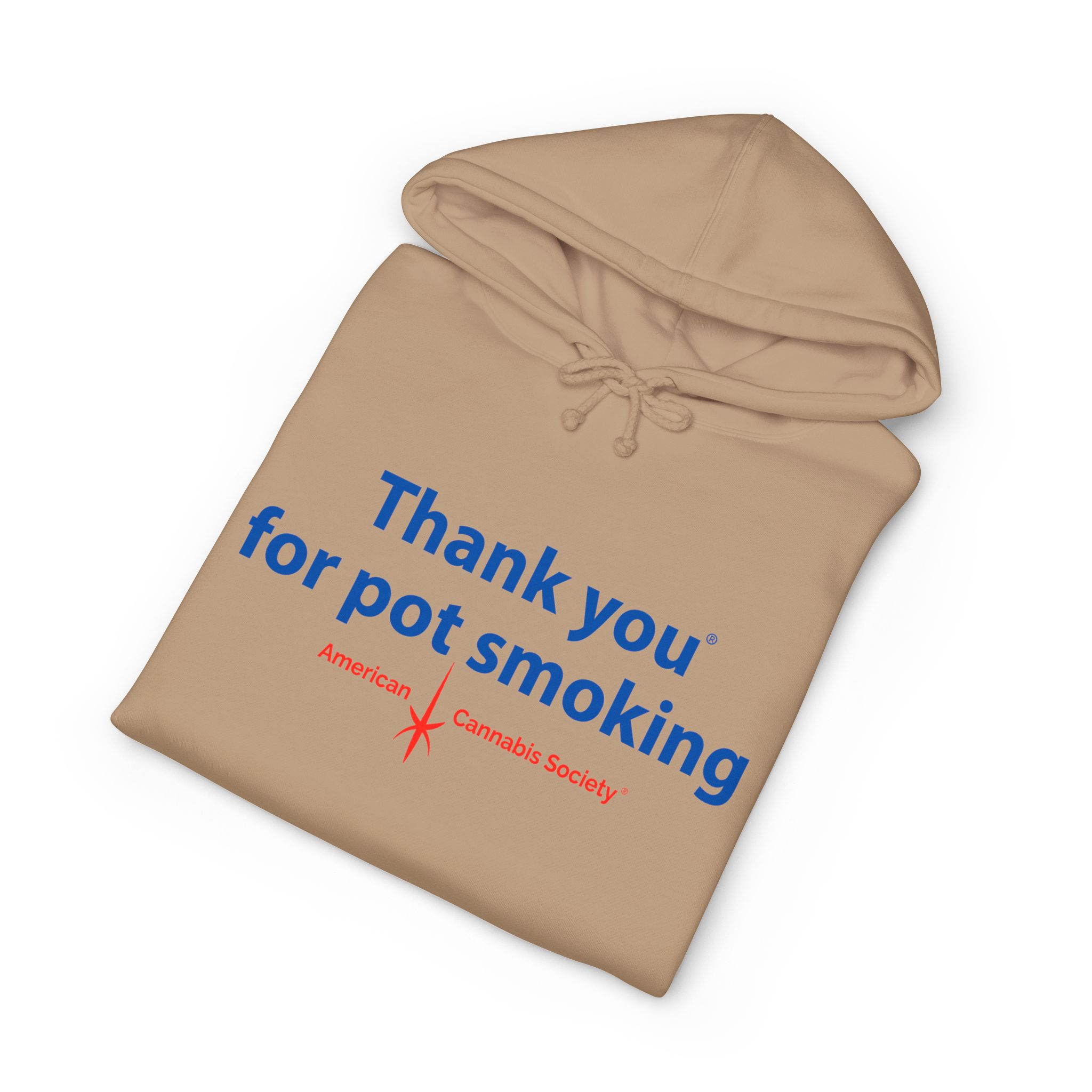 Thank You For Pot Smoking® Heavyweight Pullover Hoodie – Sandstone view 3