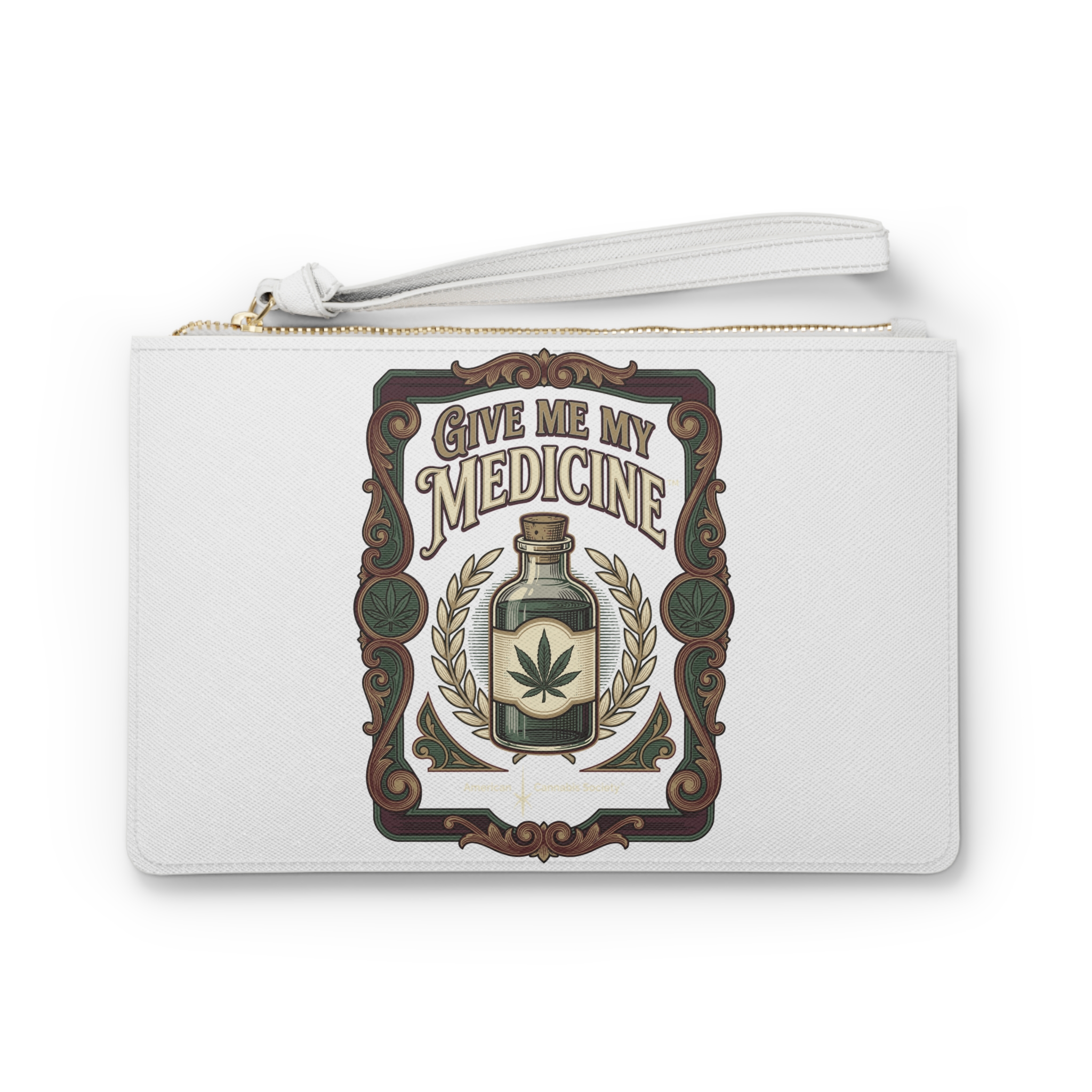 Give Me My Medicine™ Faux Leather Clutch Bag – One size