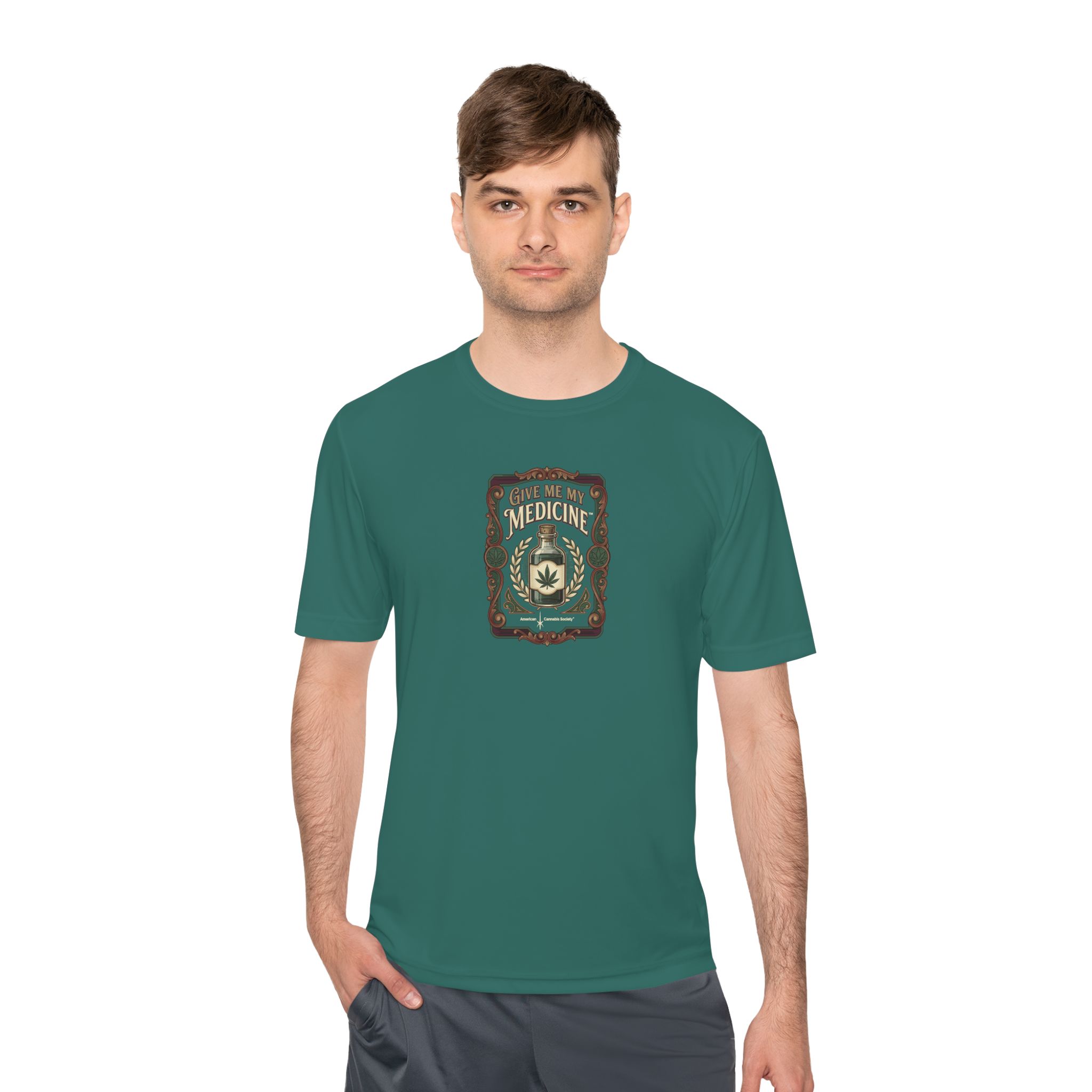 Give Me My Medicine Moisture Wicking Tee – Forest Green – view 3