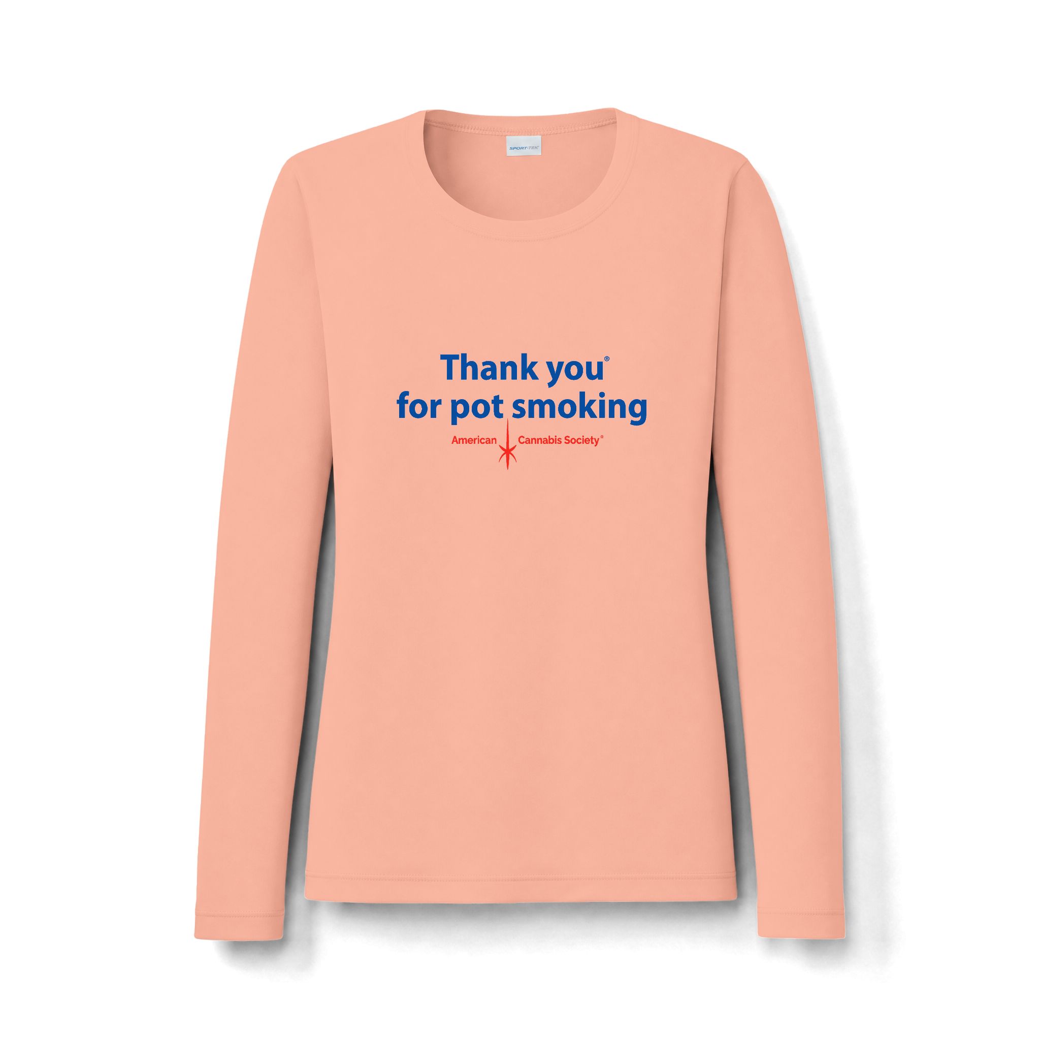 Thank You For Pot Smoking® Women's UPF 50 Long Sleeve – Soft Coral