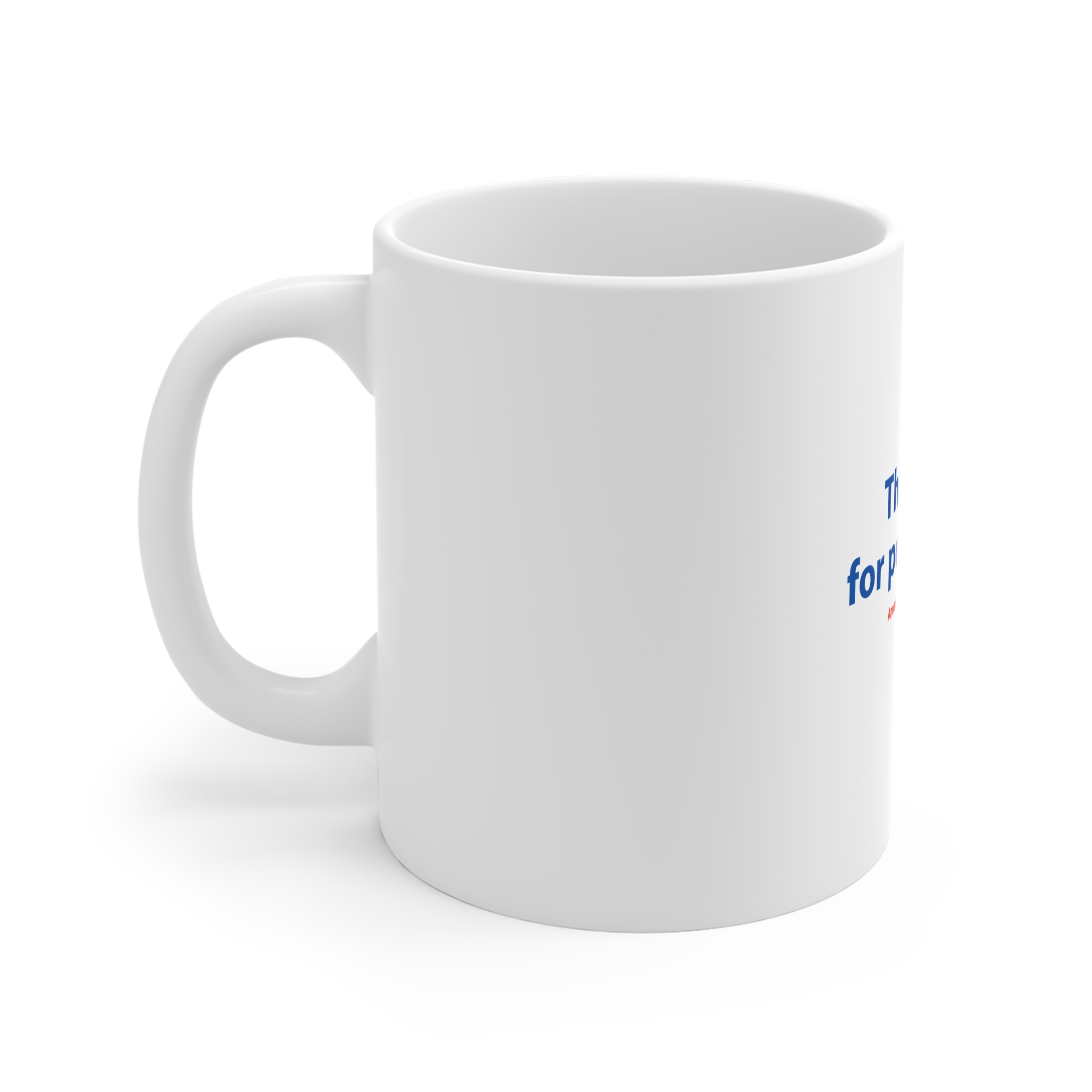 Thank You For Pot Smoking® 11oz Mug — American Cannabis Society® Classic White Coffee Mug - Image 2