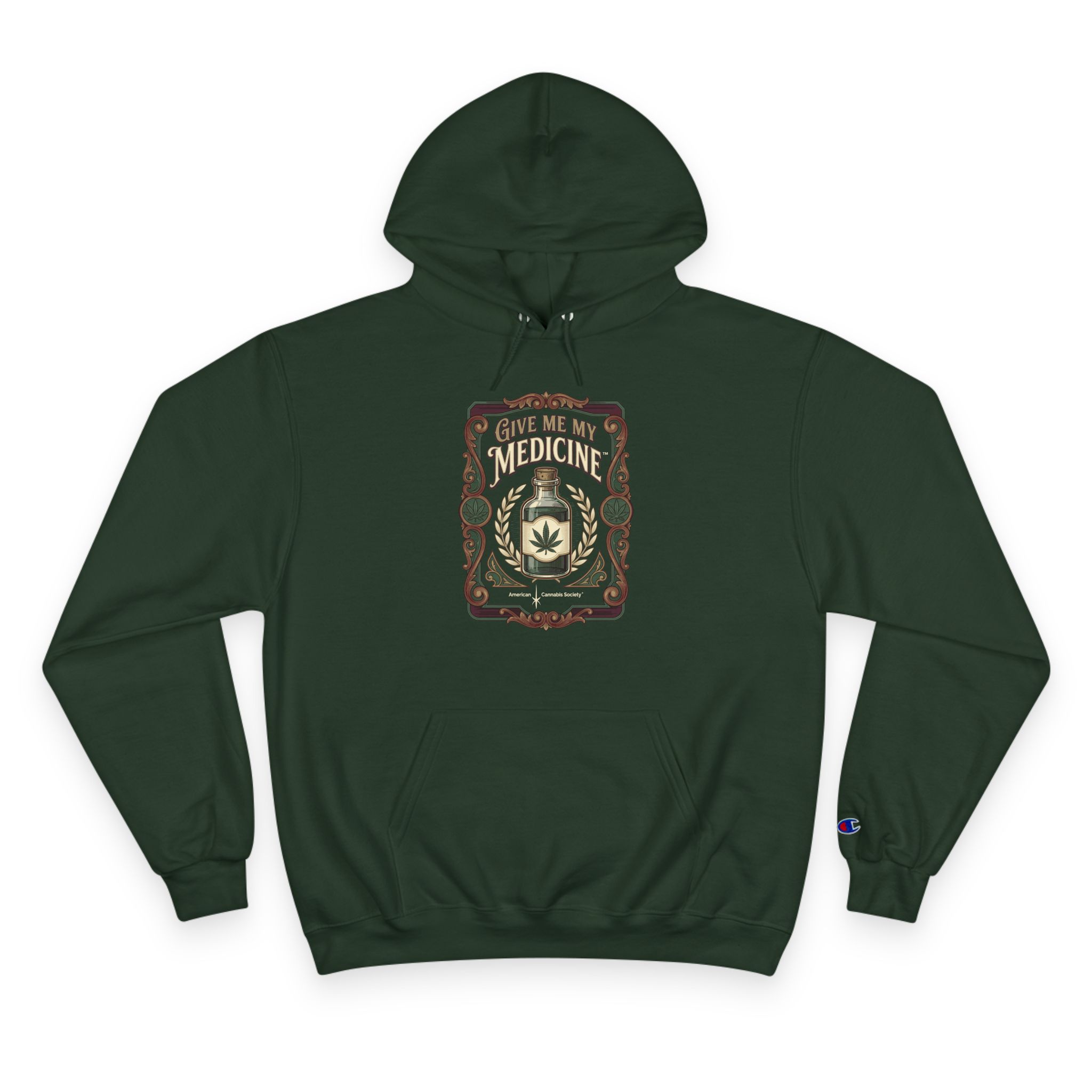 Give Me My Medicine™ Heavyweight Pullover Hoodie – Dark Green