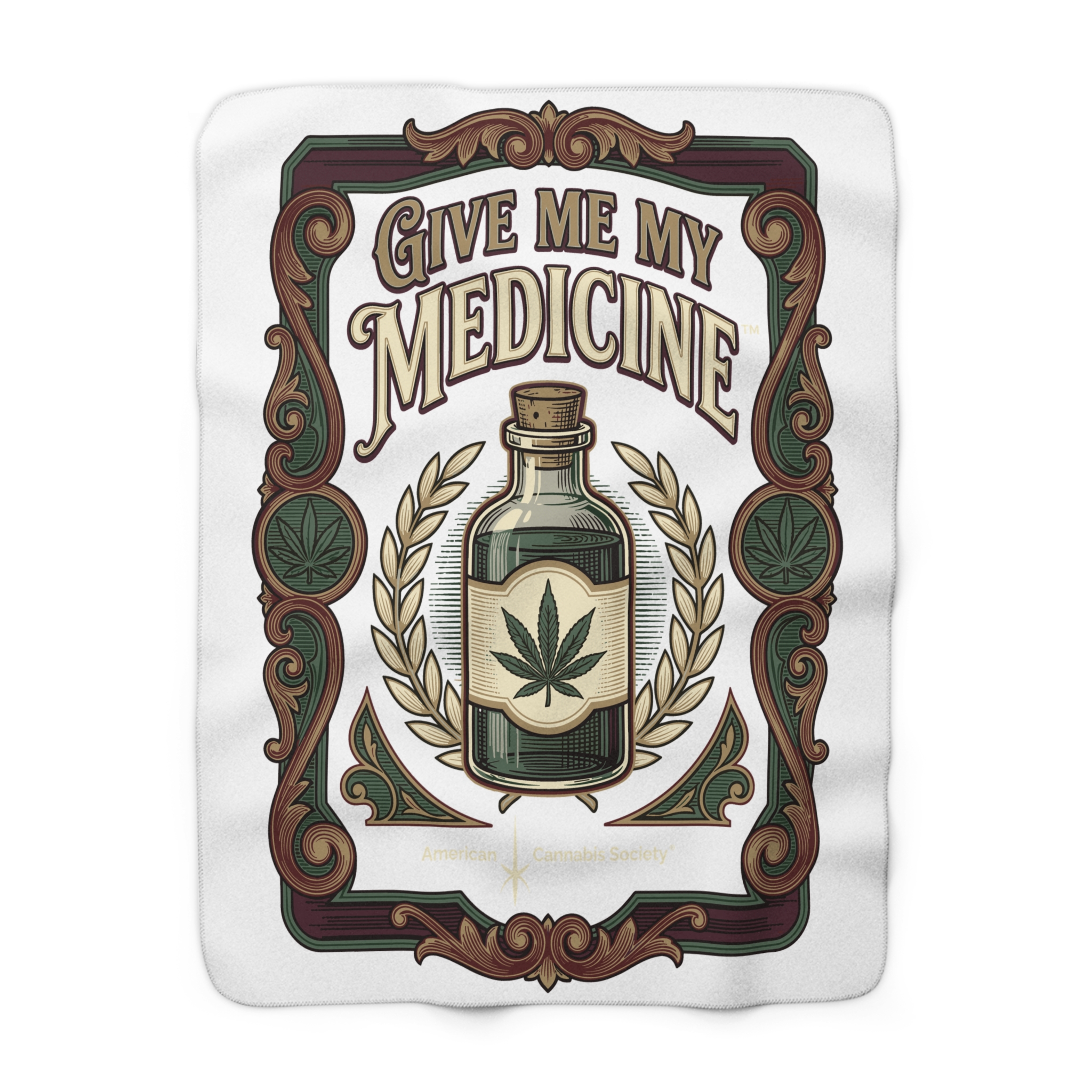 Give Me My Medicine™ Sherpa Fleece Blanket – 50" × 60"