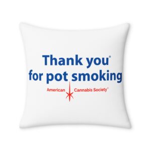 Thank You For Pot Smoking® Throw Pillow Case – 24" × 24"