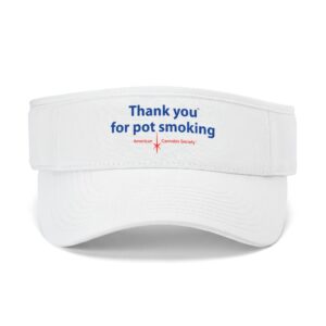 Thank You For Pot Smoking® Sport Visor – White