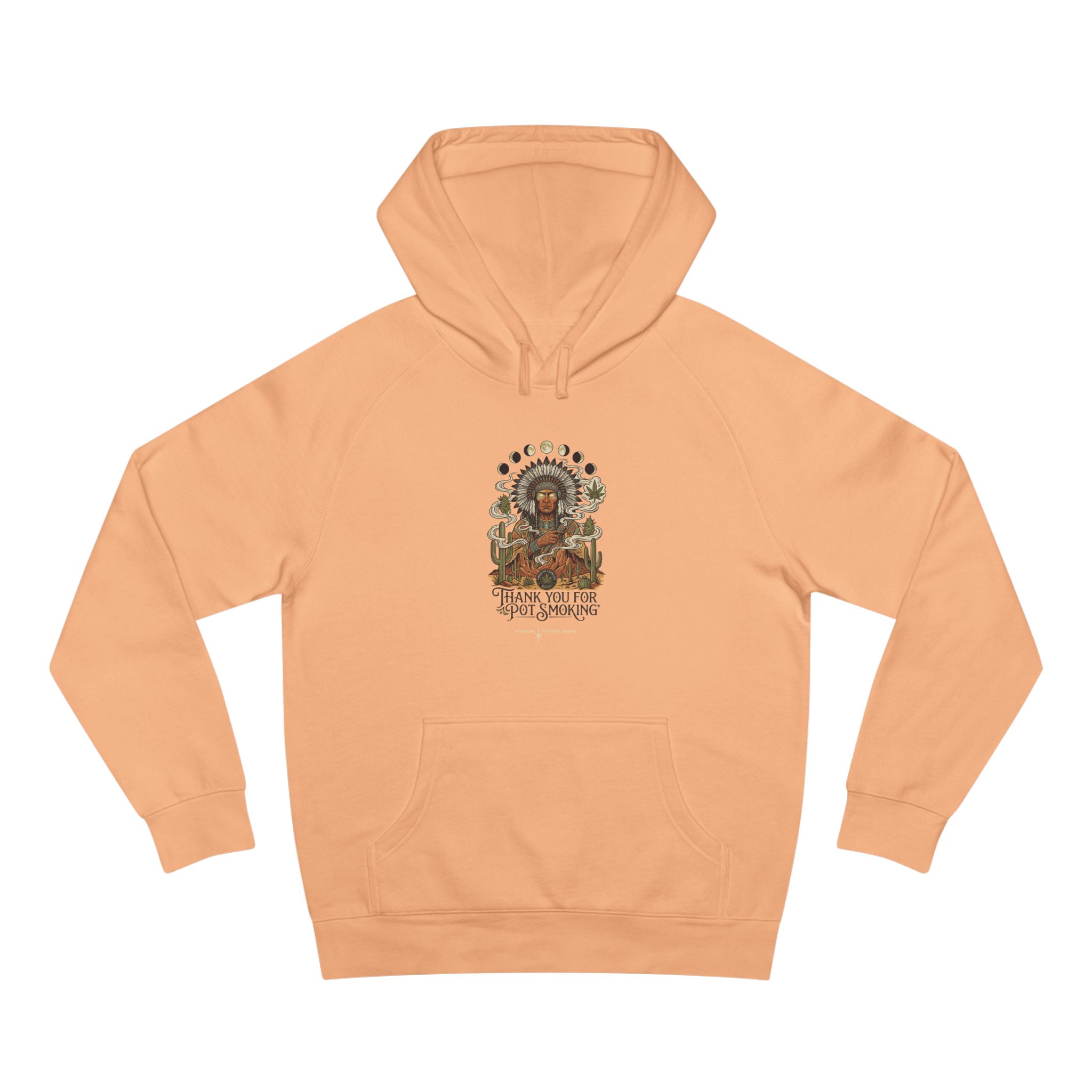 Thank You For Pot Smoking® Desert Chief Unisex Midweight Hoodie – Peach