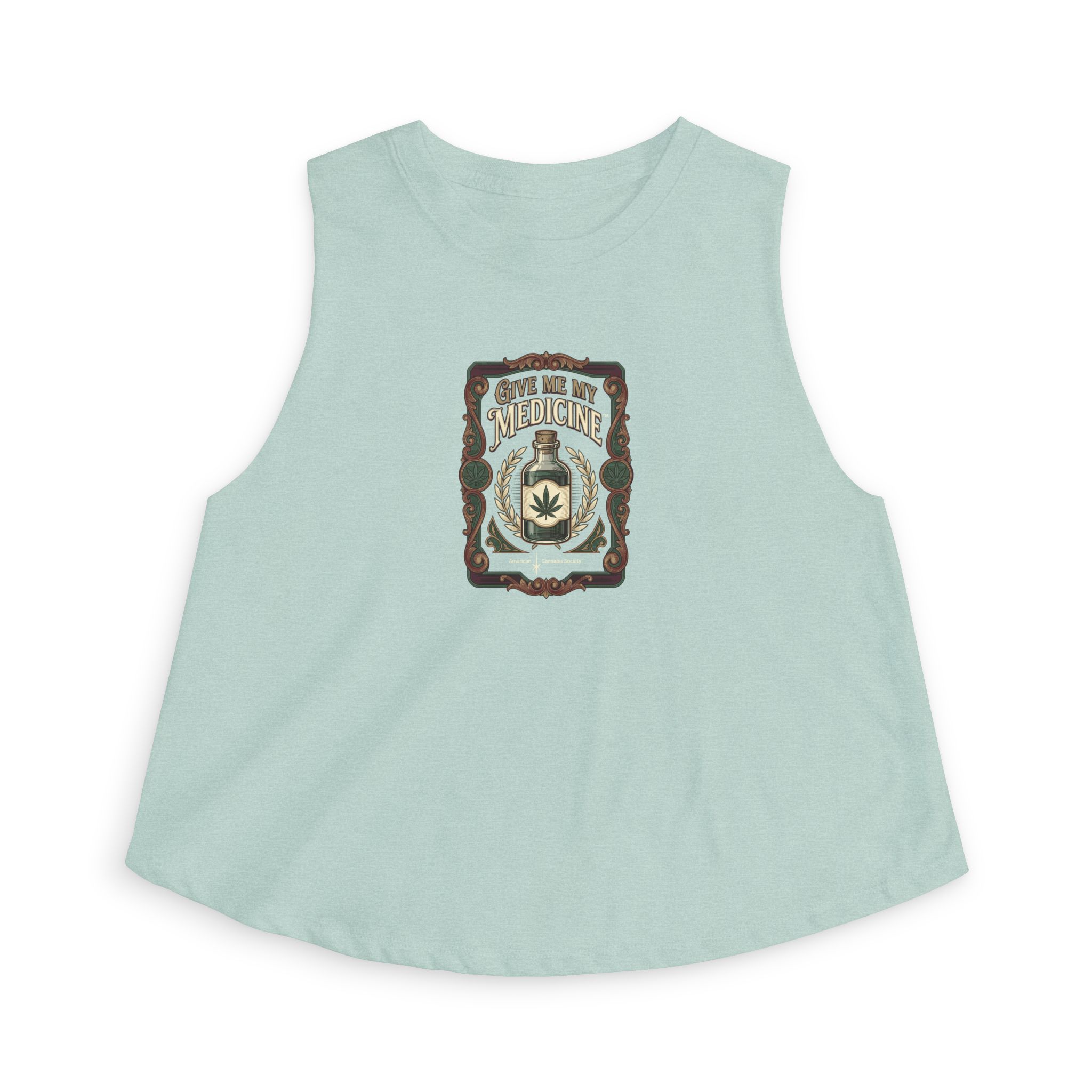 Give Me My Medicine™ Women's Relaxed Crop Top – Heather Dusty Blue