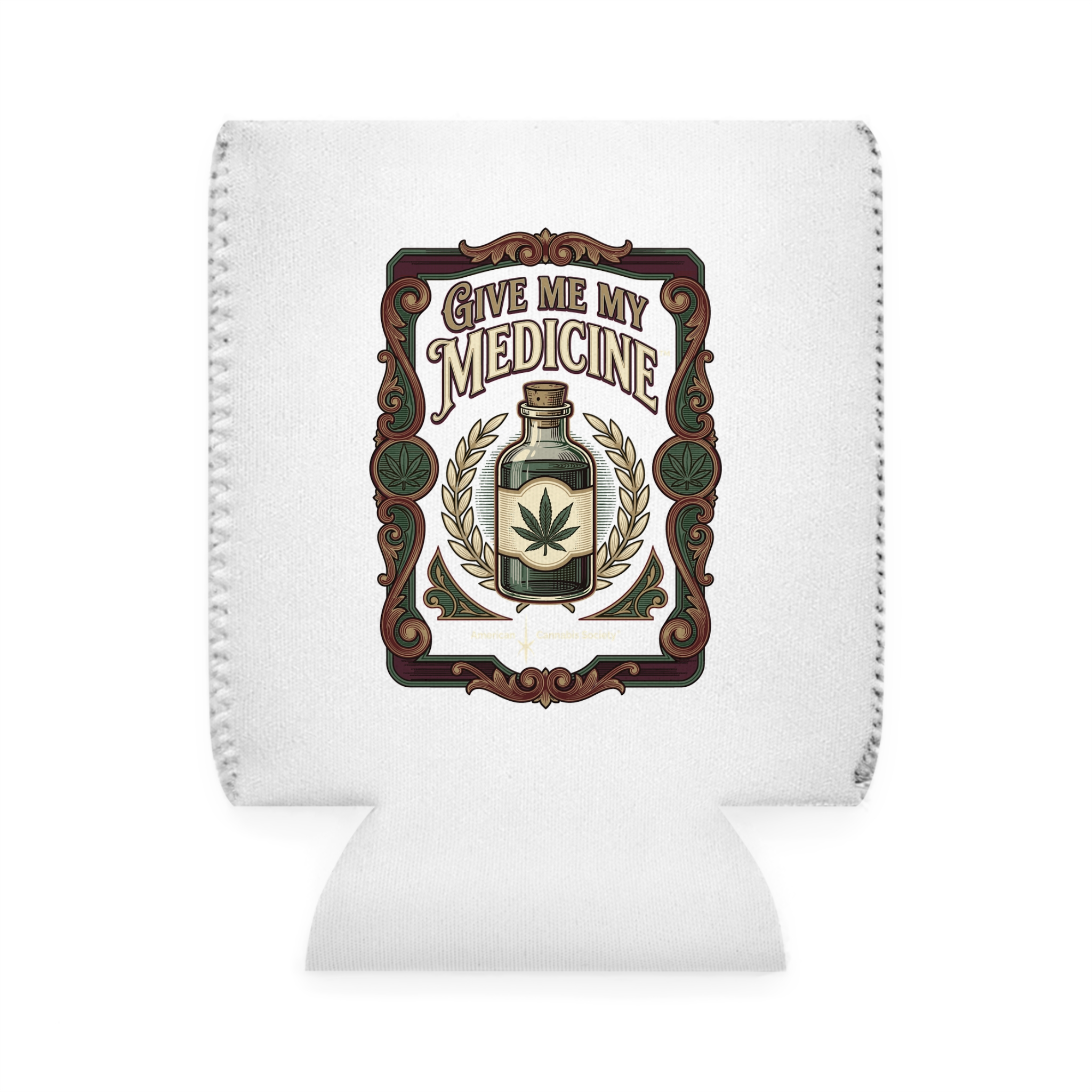 Give Me My Medicine™ Neoprene Can Cooler – White