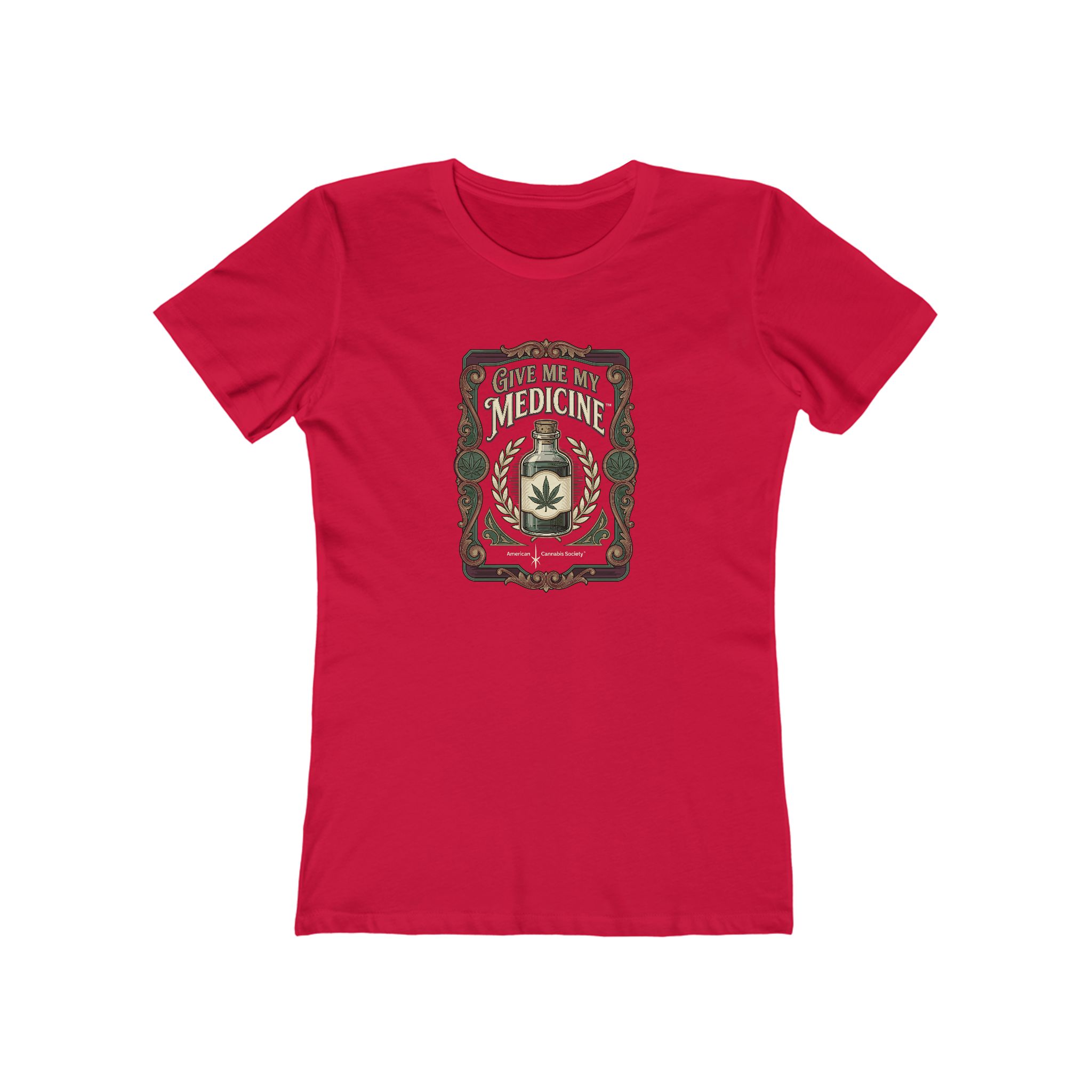 Give Me My Medicine™ Women's Boyfriend Tee – Solid Red