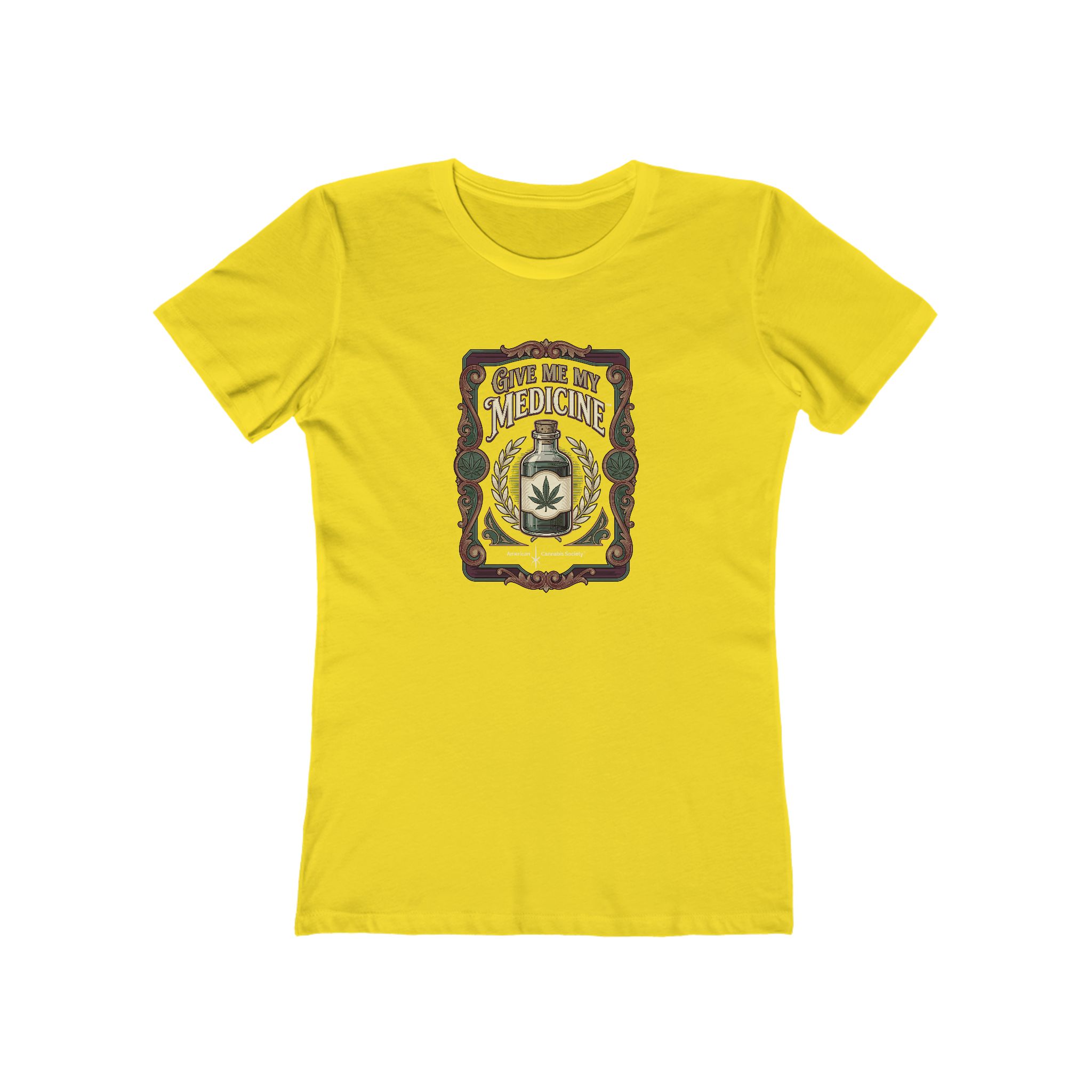 Give Me My Medicine™ Women's Boyfriend Tee – Solid Vibrant Yellow