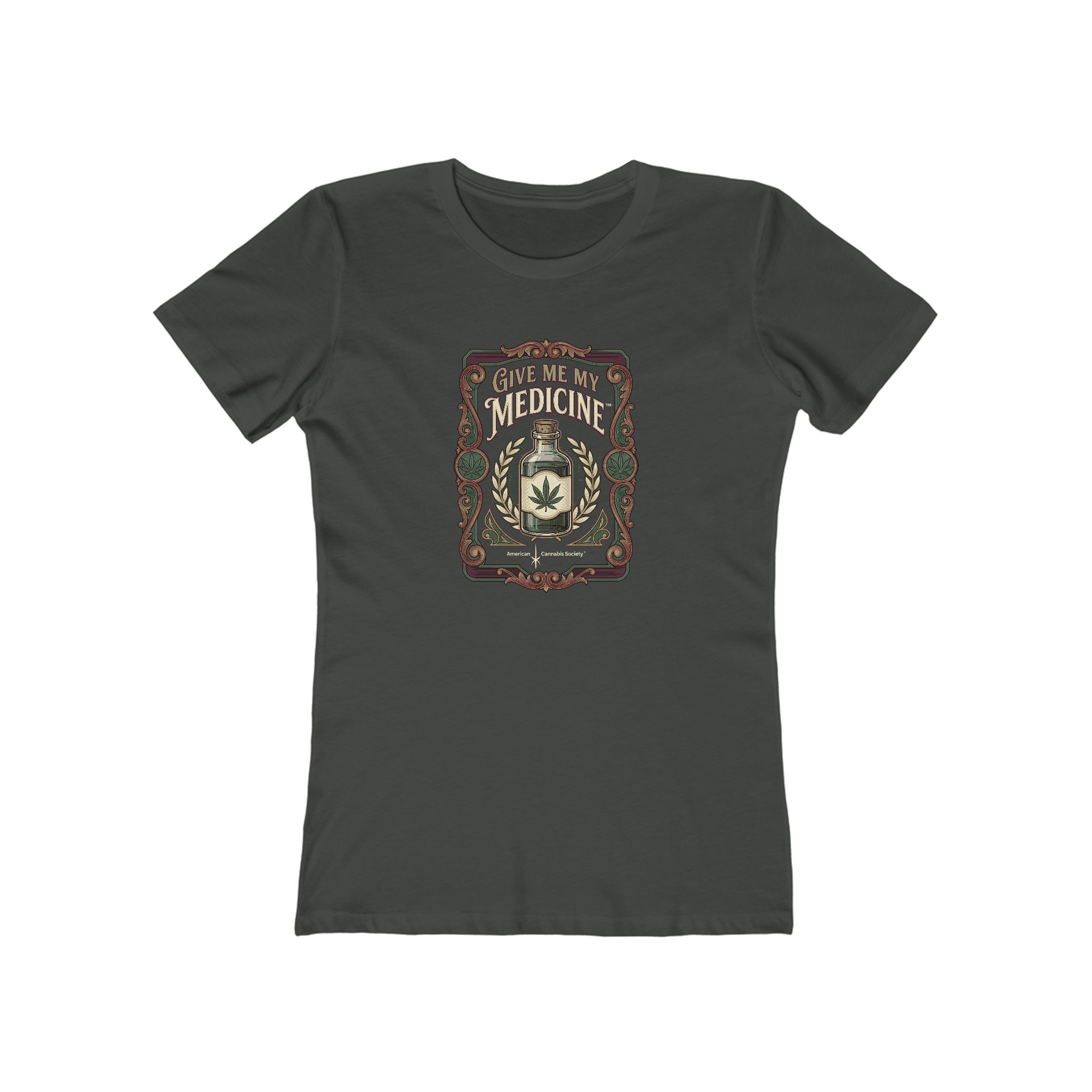 Give Me My Medicine™ Women's Boyfriend Tee – Solid Heavy Metal