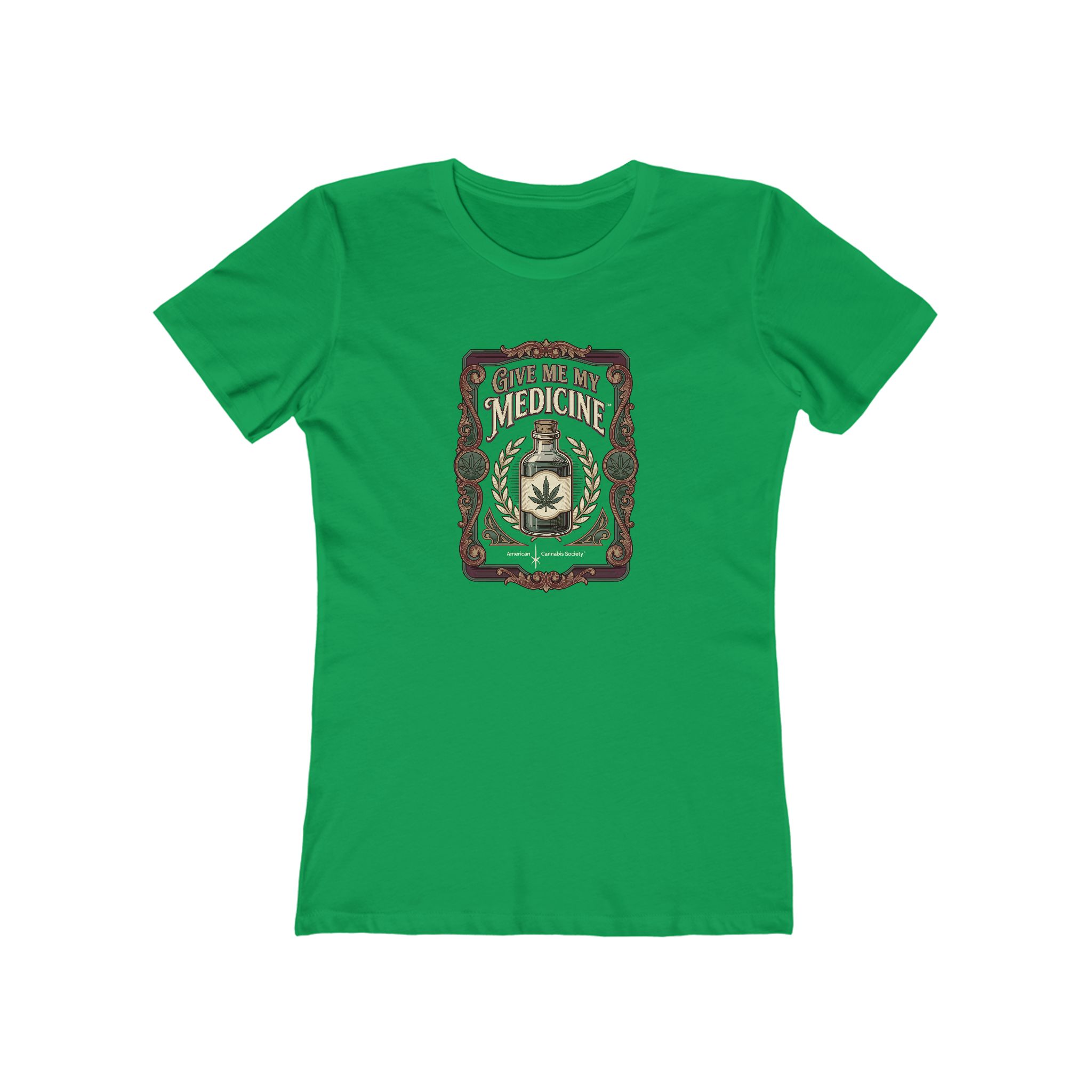 Give Me My Medicine™ Women's Boyfriend Tee – Solid Kelly Green