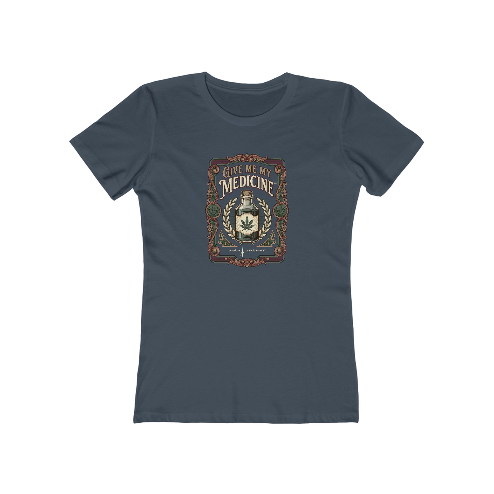 Give Me My Medicine™ Women's Boyfriend Tee – Solid Indigo