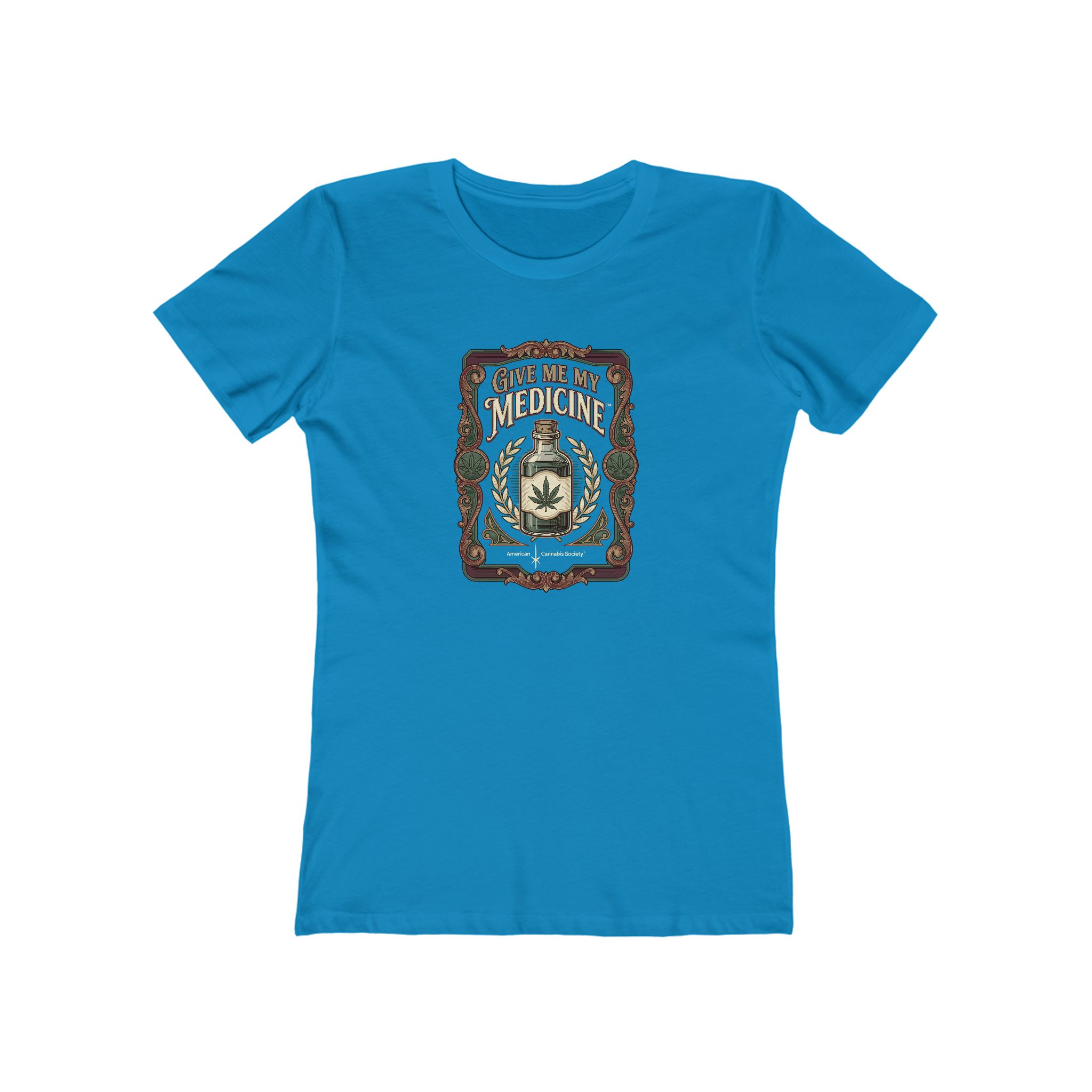 Give Me My Medicine™ Women's Boyfriend Tee – Solid Turquoise
