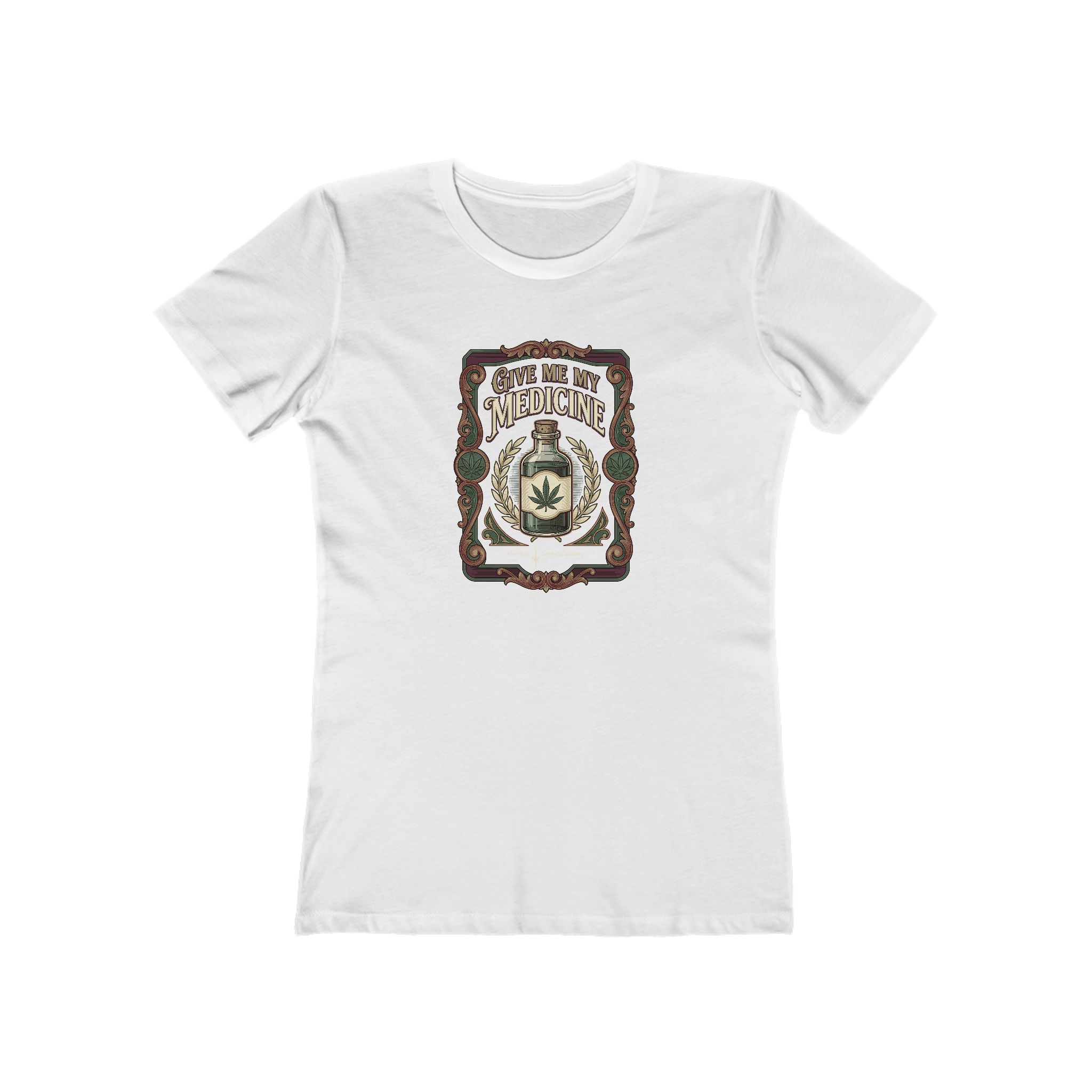 Give Me My Medicine™ Women's Boyfriend Tee – Solid White