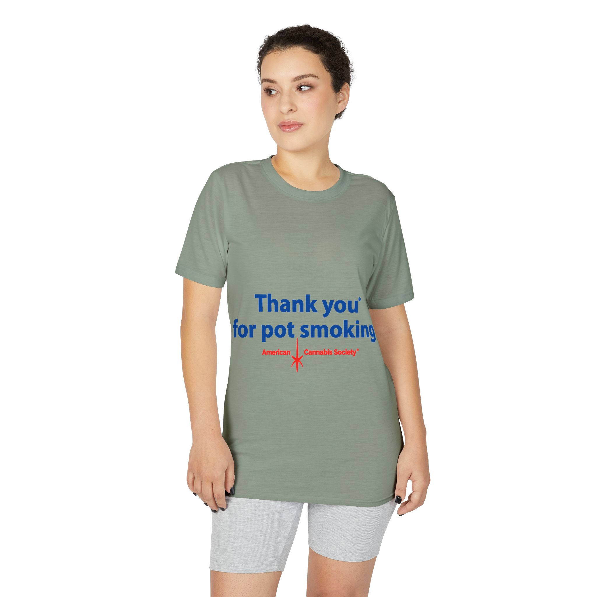 Thank You For Pot Smoking® Performance Tee – Sage view 3