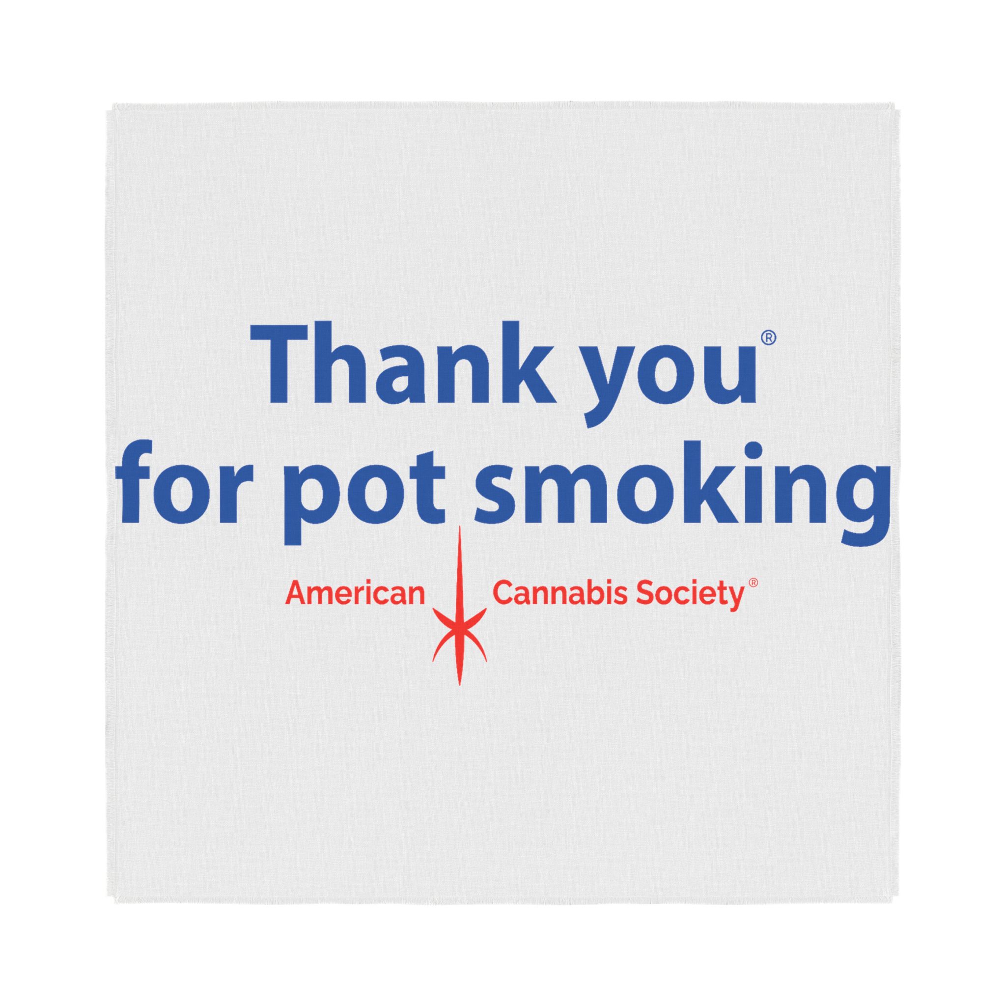 Thank You For Pot Smoking® Woven-Style Coverlet – 88″ x 88″ (Queen)