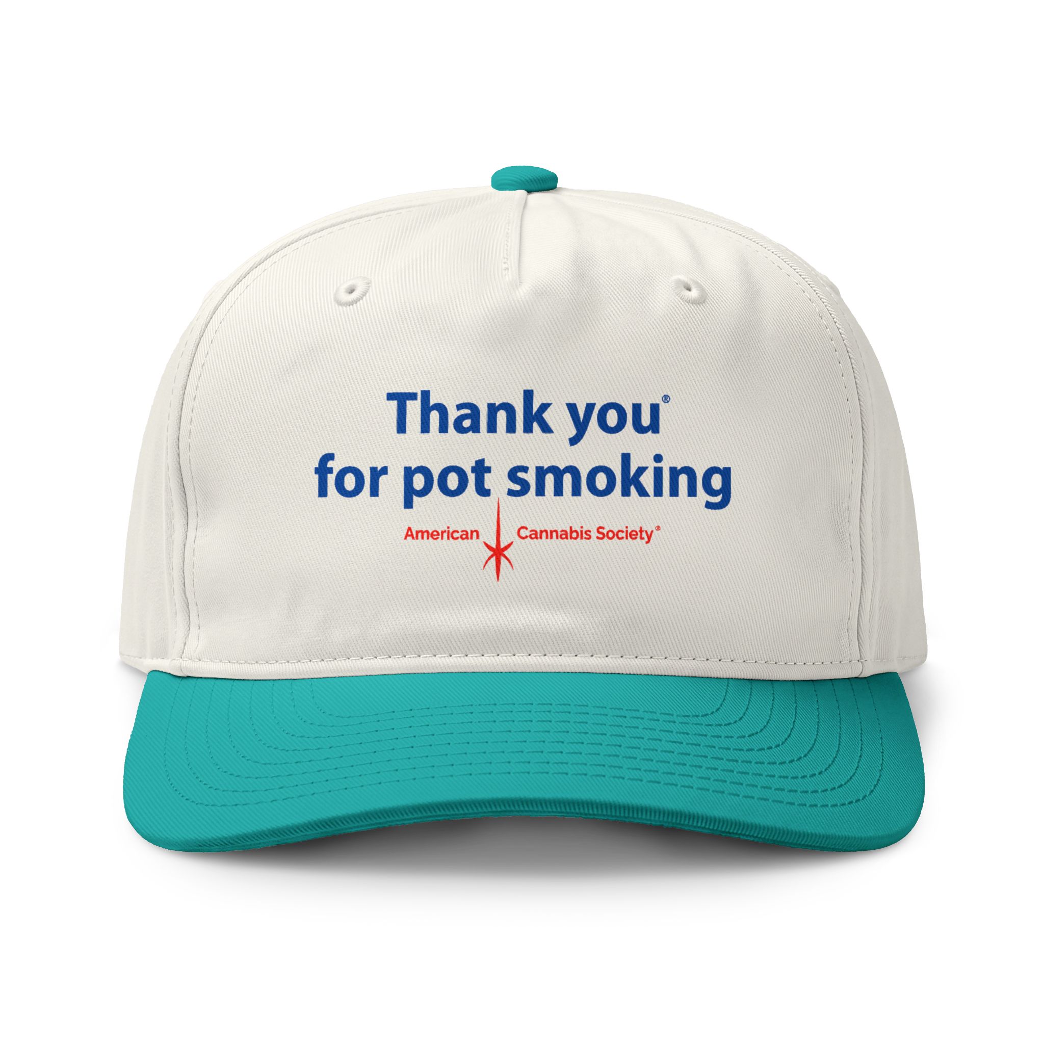 Thank You For Pot Smoking® Two-Tone Cap – Natural / Charlotte