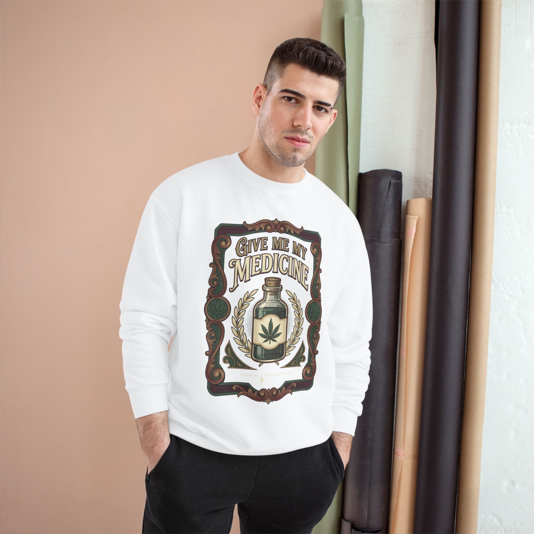 Give Me My Medicine™ Heavyweight Crewneck Sweatshirt – White, view 3