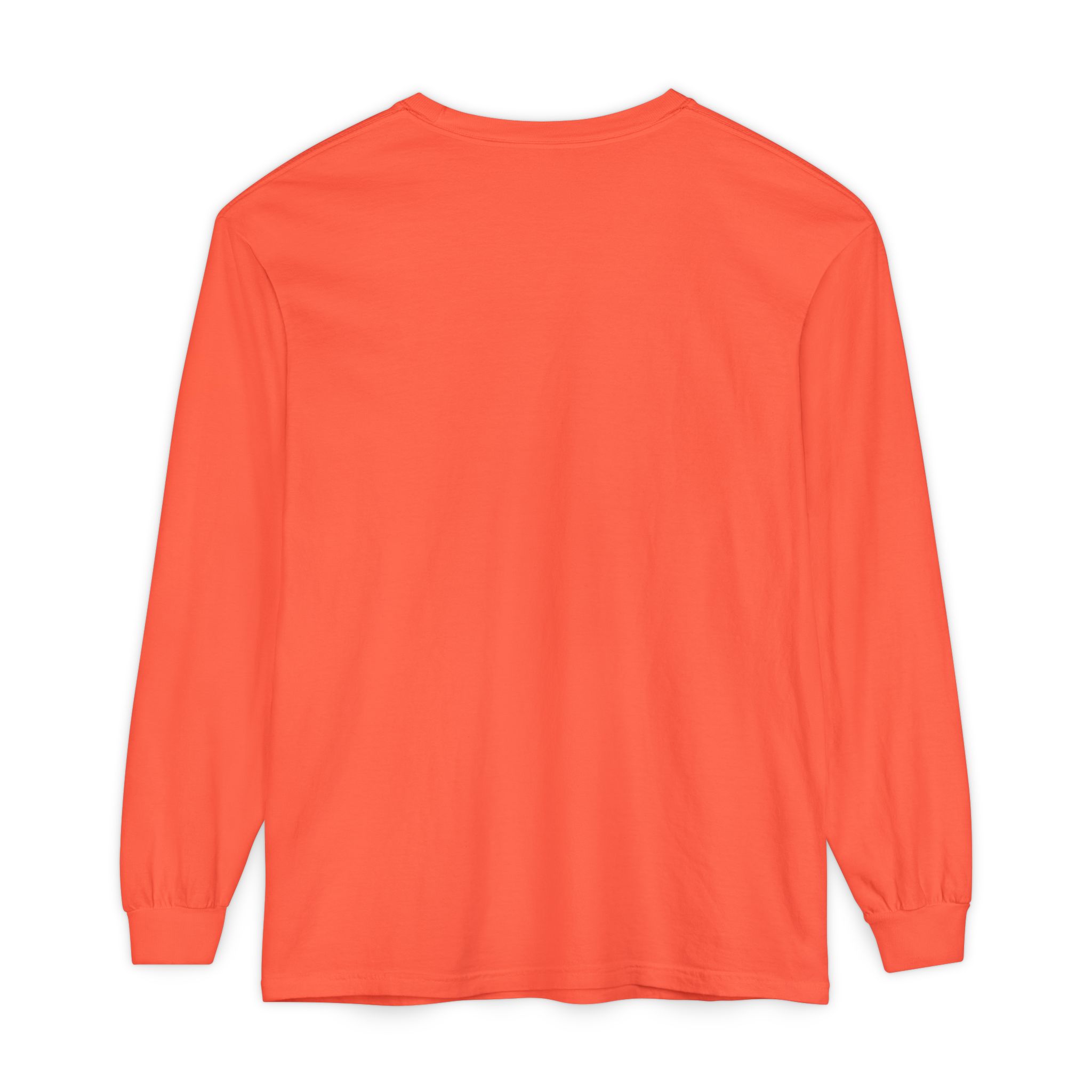 Give Me My Medicine™ Unisex Garment-Dyed Long Sleeve Tee – Bright Salmon – view 2