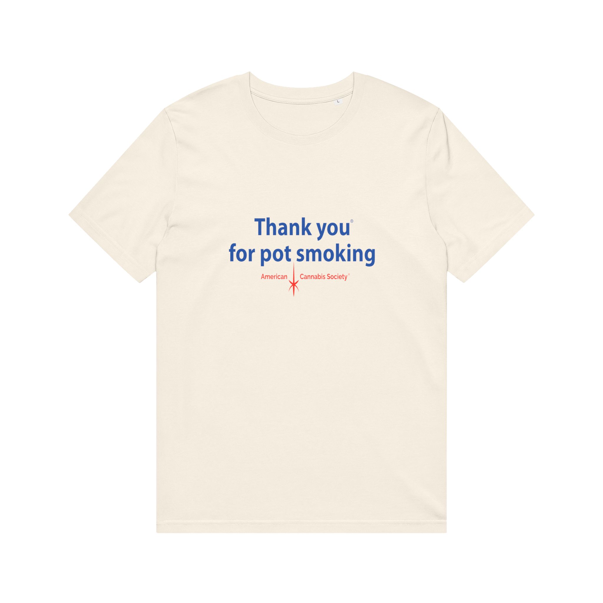Thank You For Pot Smoking® Mid-Light Crew Tee – Vintage White