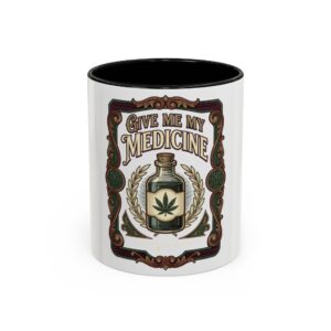 Give Me My Medicine™ Accent Coffee Mug, 11oz or 15oz – Black