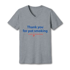 Thank You For Pot Smoking® Unisex Heather V-Neck Tee – Athletic Heather