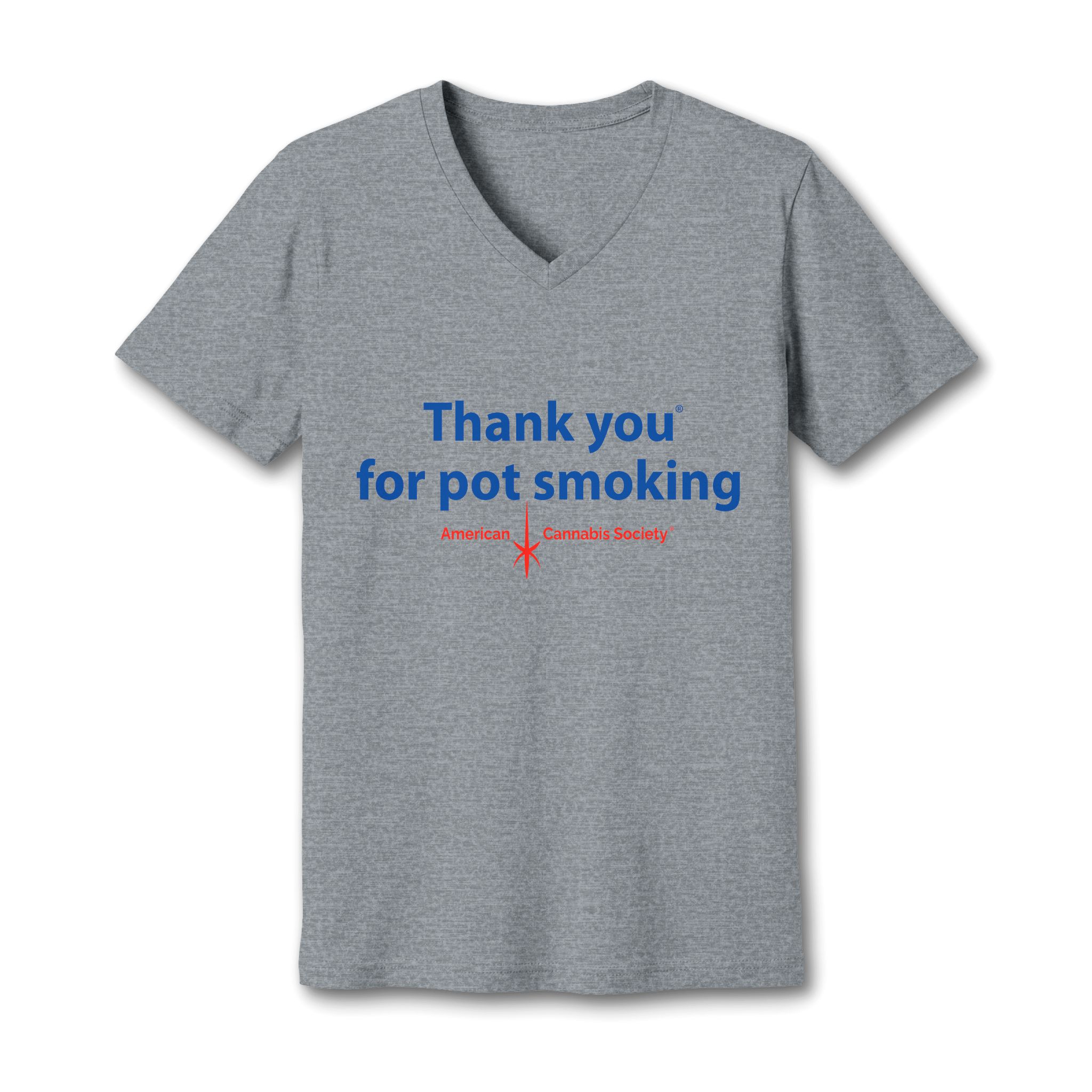 Thank You For Pot Smoking® Unisex Heather V-Neck Tee – Athletic Heather