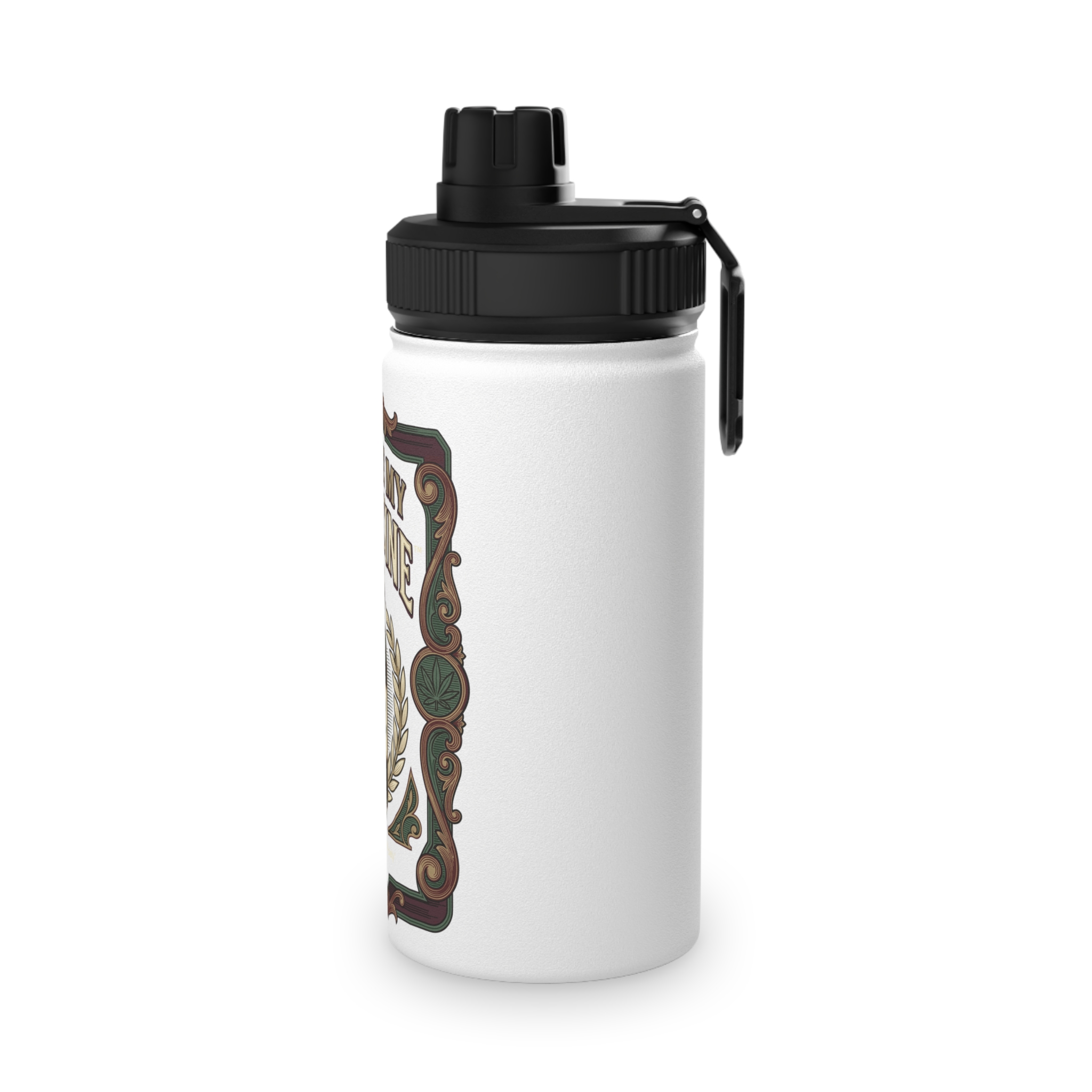 Give Me My Medicine™ Stainless Steel Bottle, Sports Lid – White – view 4