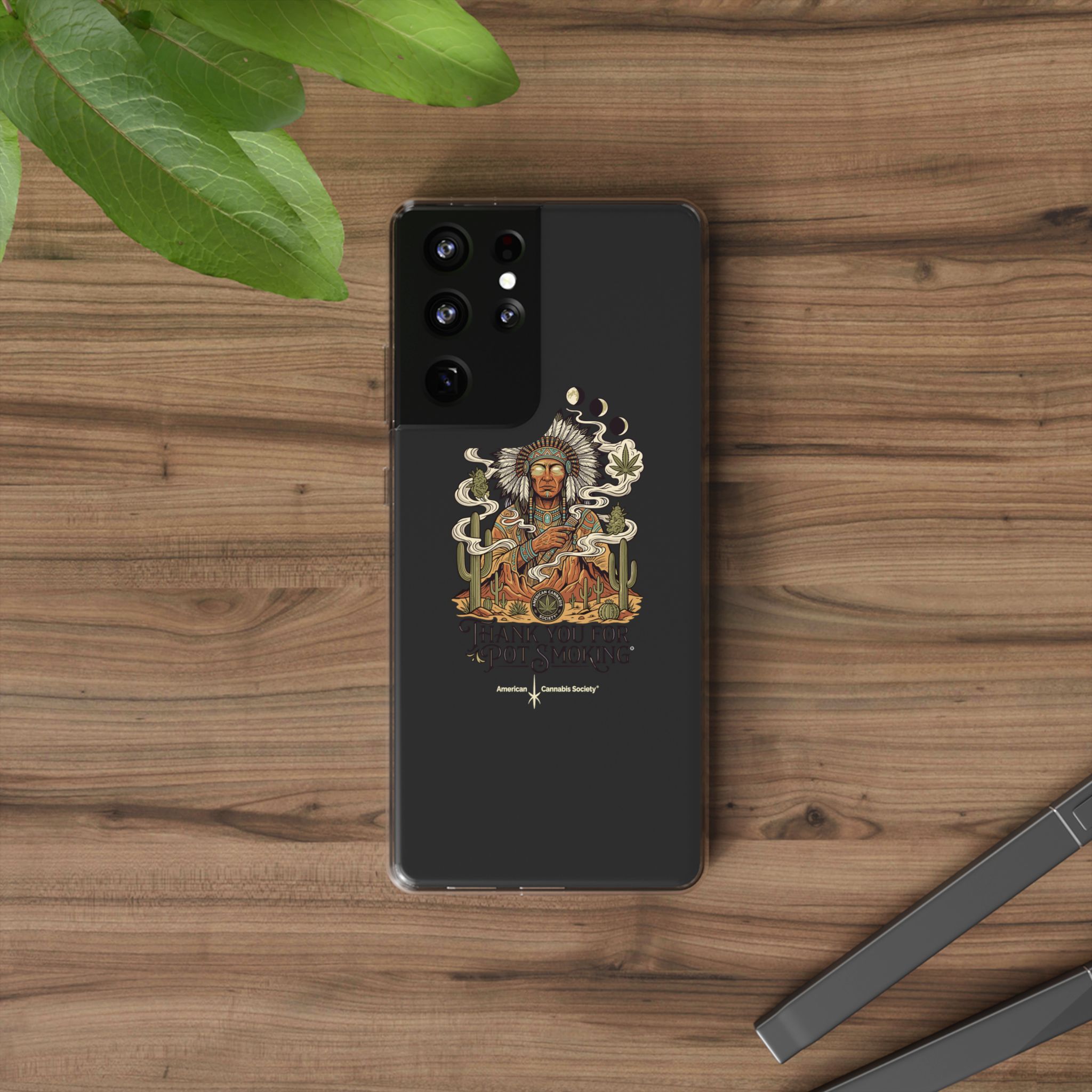 Thank You For Pot Smoking® Desert Chief Clear Phone Case – Samsung Galaxy S21 Ultra – view 2