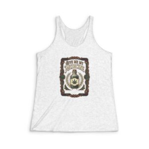 Give Me My Medicine™ Women's Tri-Blend Racerback Tank – Tri-Blend Heather White