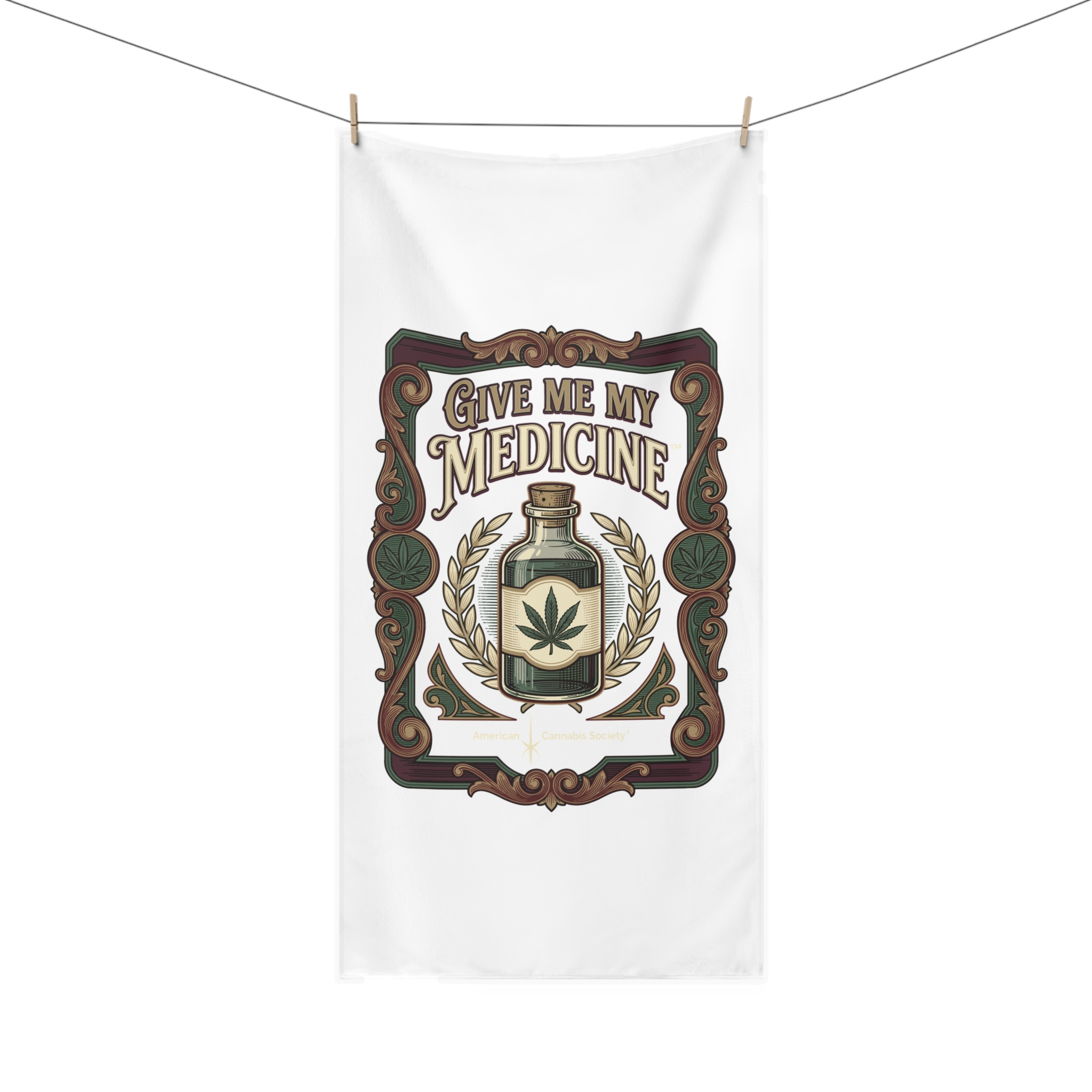 Give Me My Medicine™ Mink-Cotton Towel – White – view 3