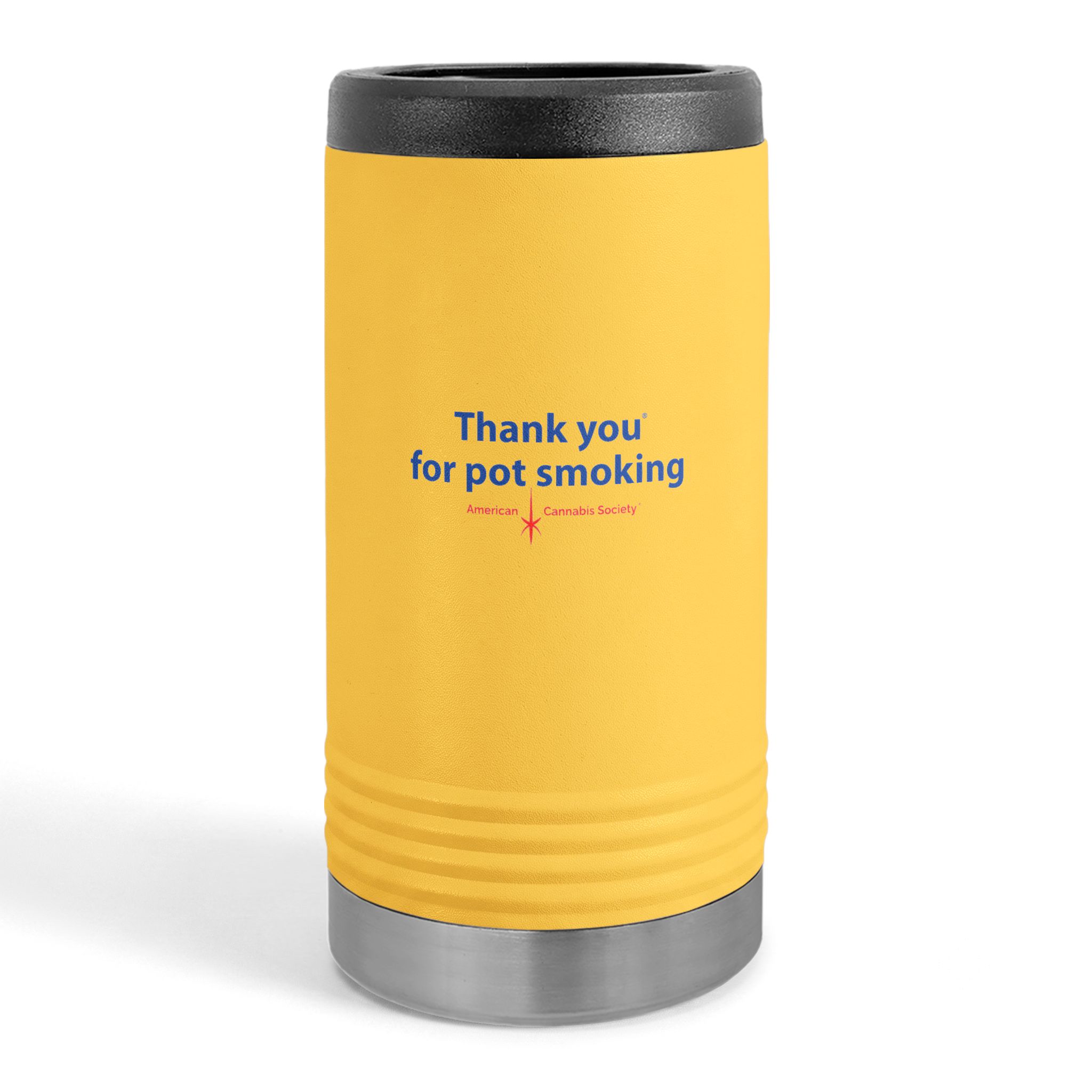 Thank You For Pot Smoking® Slim Can Holder – Yellow