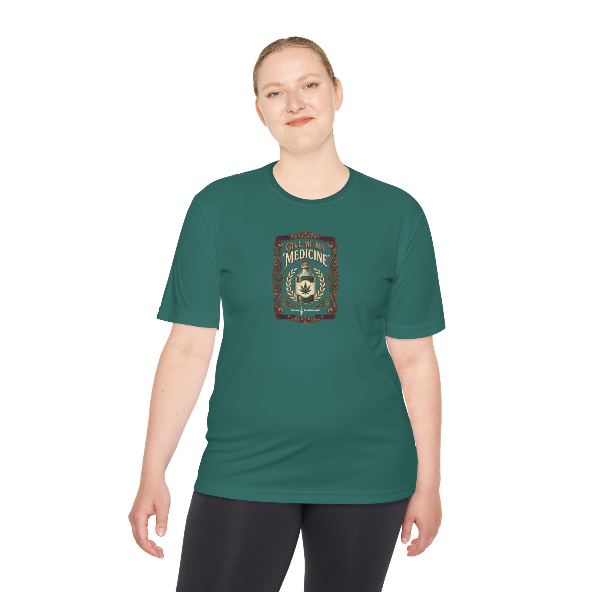Give Me My Medicine Moisture Wicking Tee – Forest Green – view 4